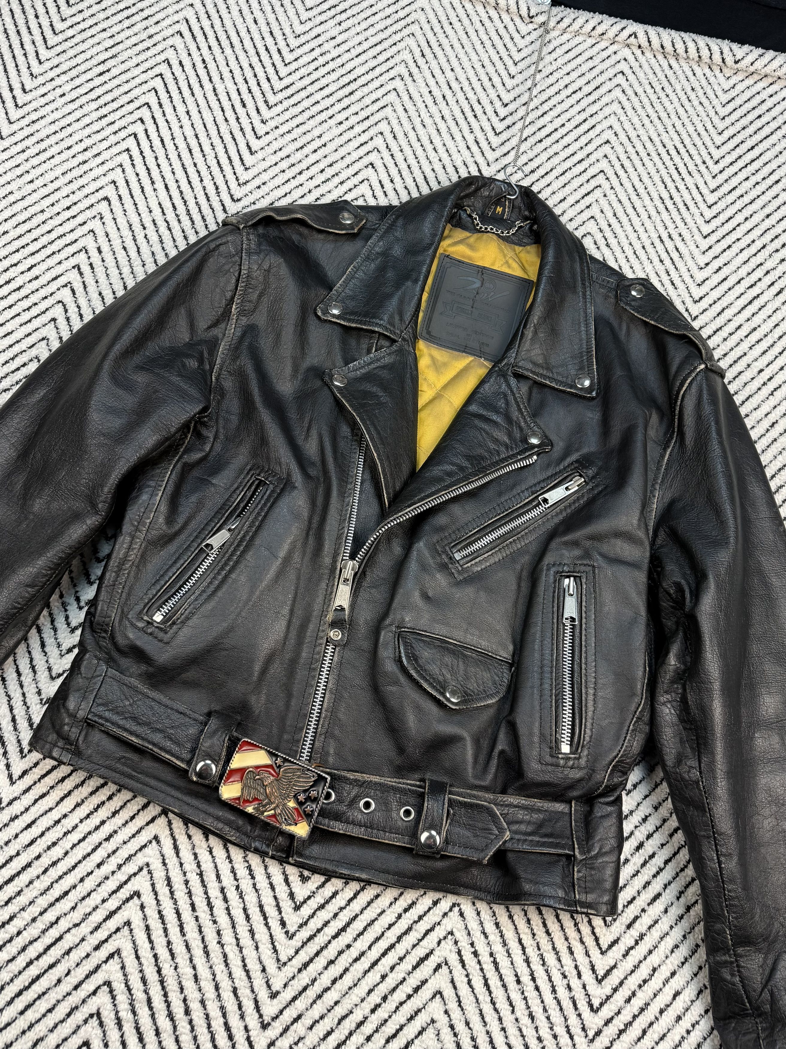 Vintage Vintage Motorcycle biker leather jacket Size US M / EU 48-50 / 2 - 2 Thumbnail