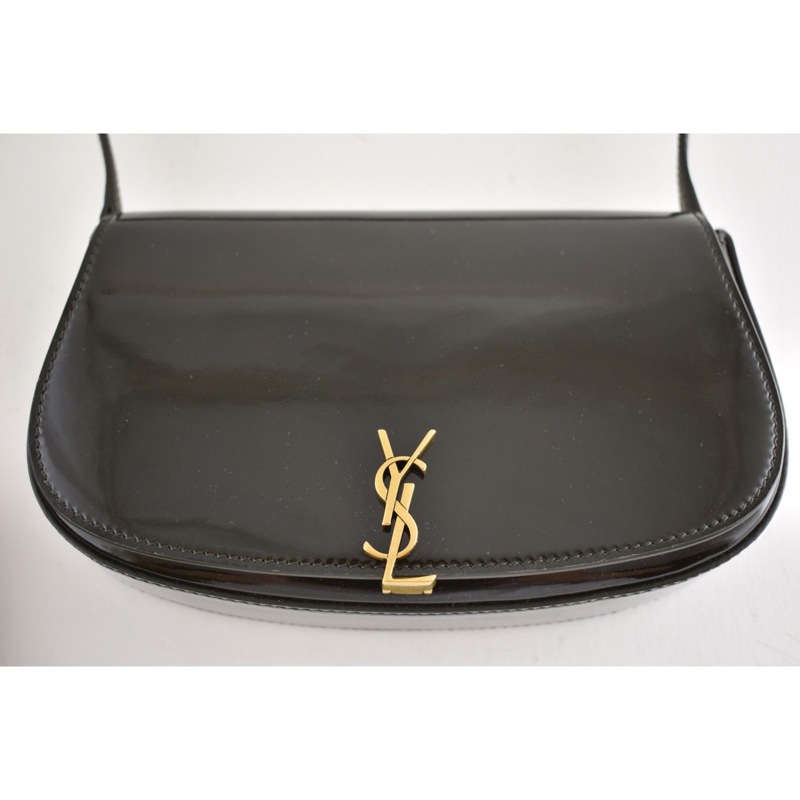 Yves Saint Laurent Saint Laurent Mini Voltaire Demi Lune YSL Shoulder Bag Green Size ONE SIZE - 3 Thumbnail
