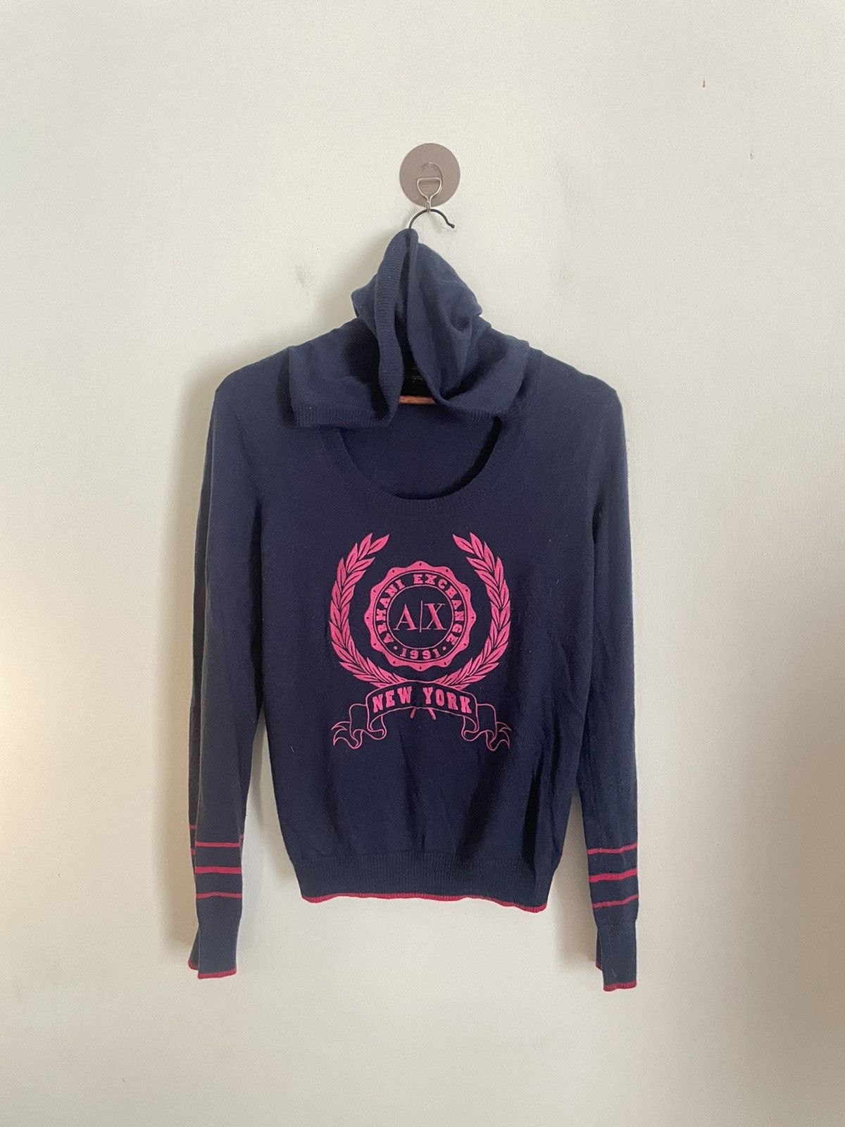 Armani Exchange × Designer × Vintage Armani Exchange Sweater with Hoodies Size L / US 10 / IT 46 - 1 Thumbnail