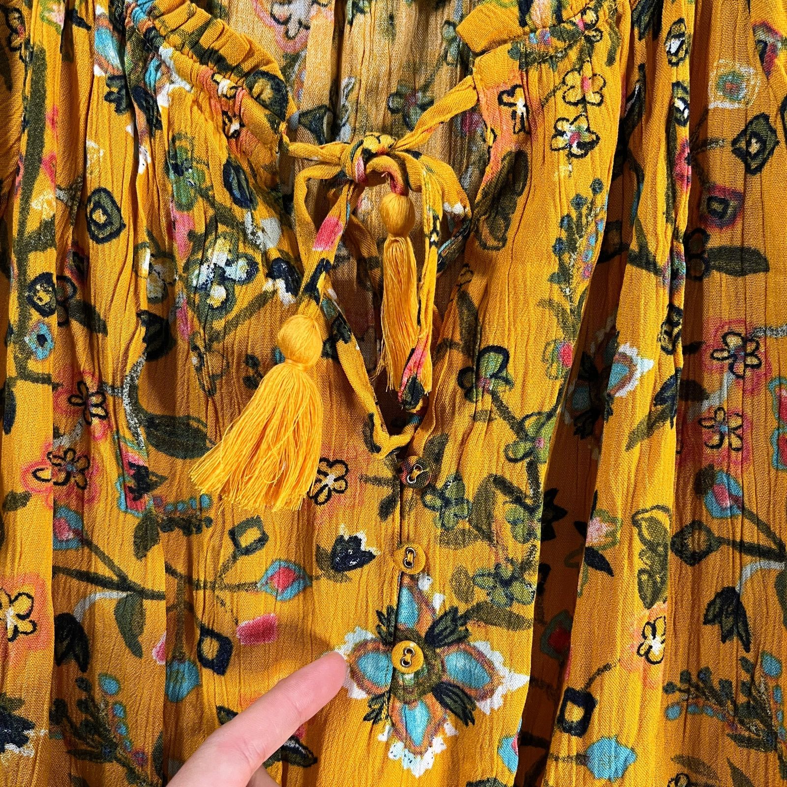 Other Canyon Retreat Regular Flutter Sleeve Dress w/ Tassel Size S / US 4 / IT 40 - 5 Thumbnail