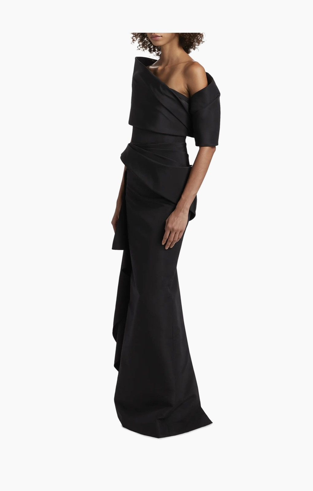 Oscar De La Renta Oscar de la Renta Black One-Shoulder Gown Size L / US 10 / IT 46 - 2 Thumbnail