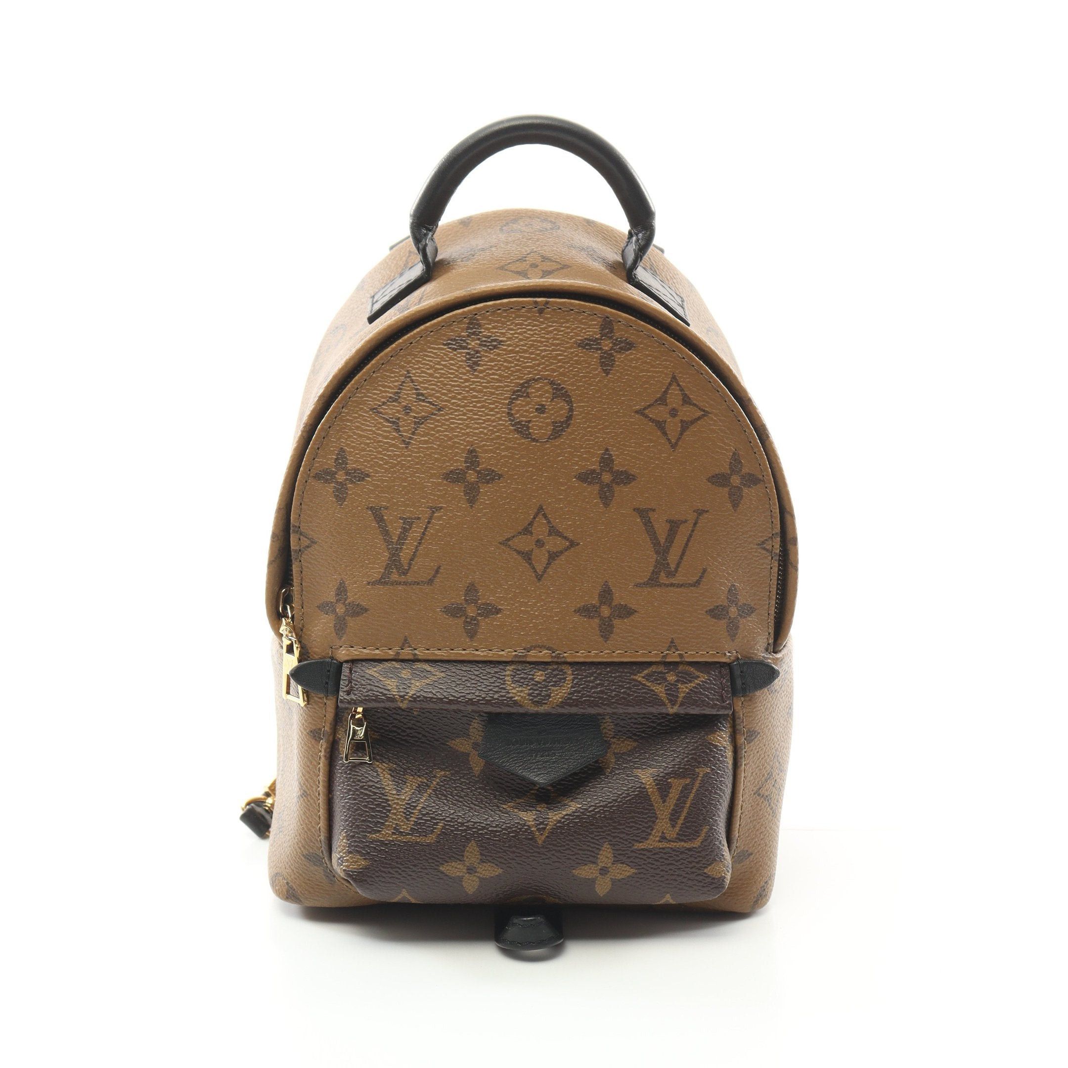 Louis Vuitton Louis Vuitton Palm Springs Backpack Mini Monogram Reverse Rucksack Leather Light Brown Dark Size ONE SIZE - 1 Thumbnail