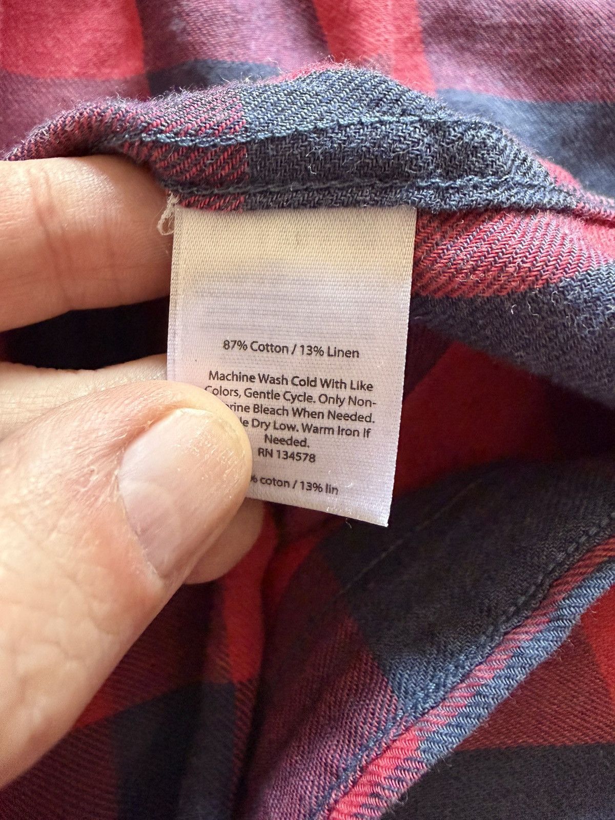 Vineyard Vines Vineyard Vines Linen Red and Blue Shirt Size US L / EU 52-54 / 3 - 5 Thumbnail