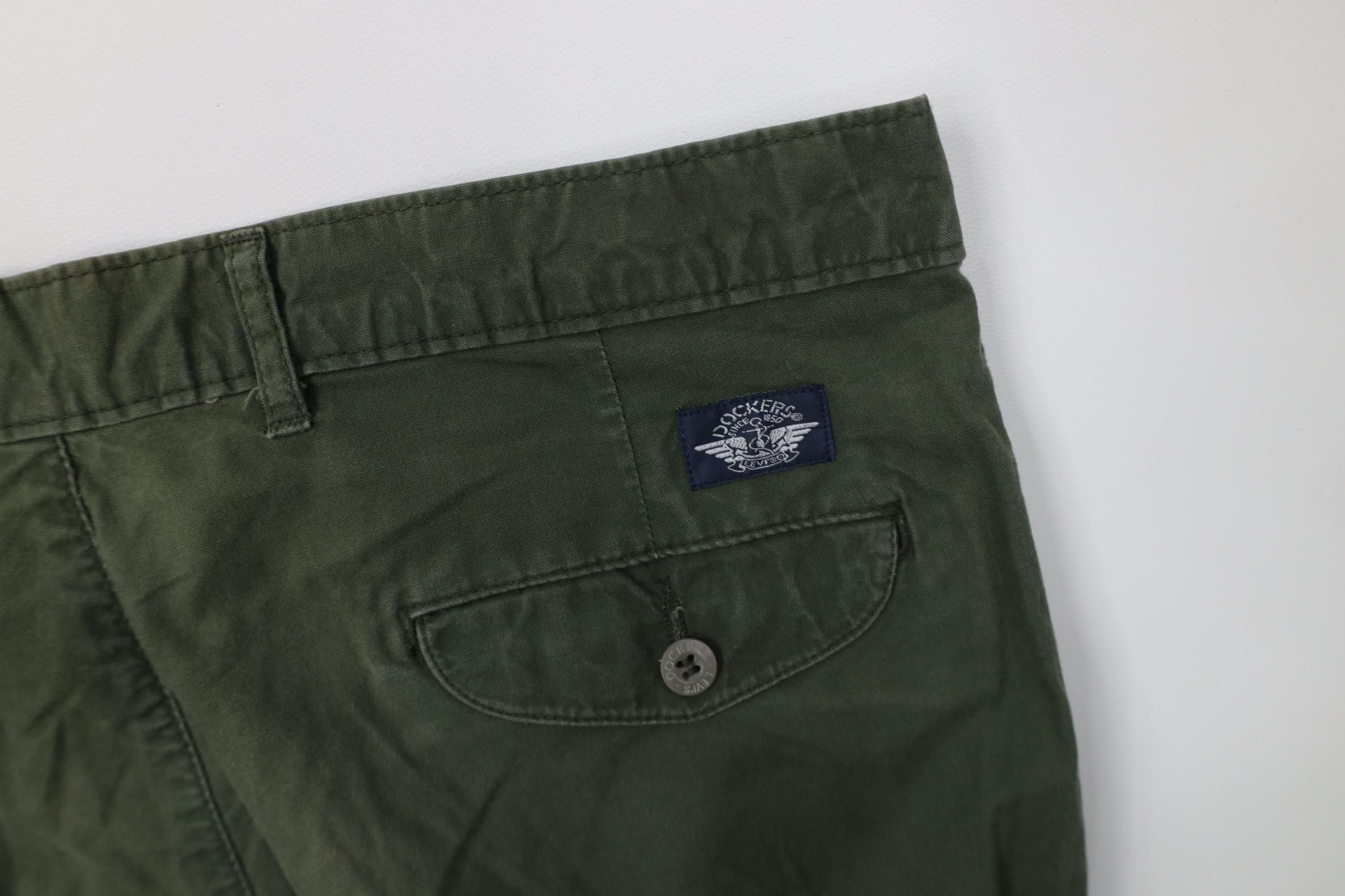 Vintage Vintage 90s Streetwear Pleated Wide Leg Chino Pants Green Size US 36 / EU 52 - 15 Thumbnail