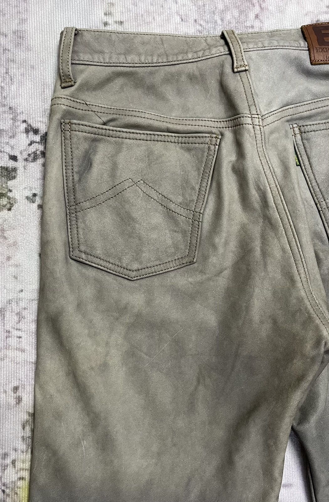 Japanese Brand × Leather Vintage Exalito Washable Leather Explore Jeans Rare Size US 31 - 11 Thumbnail