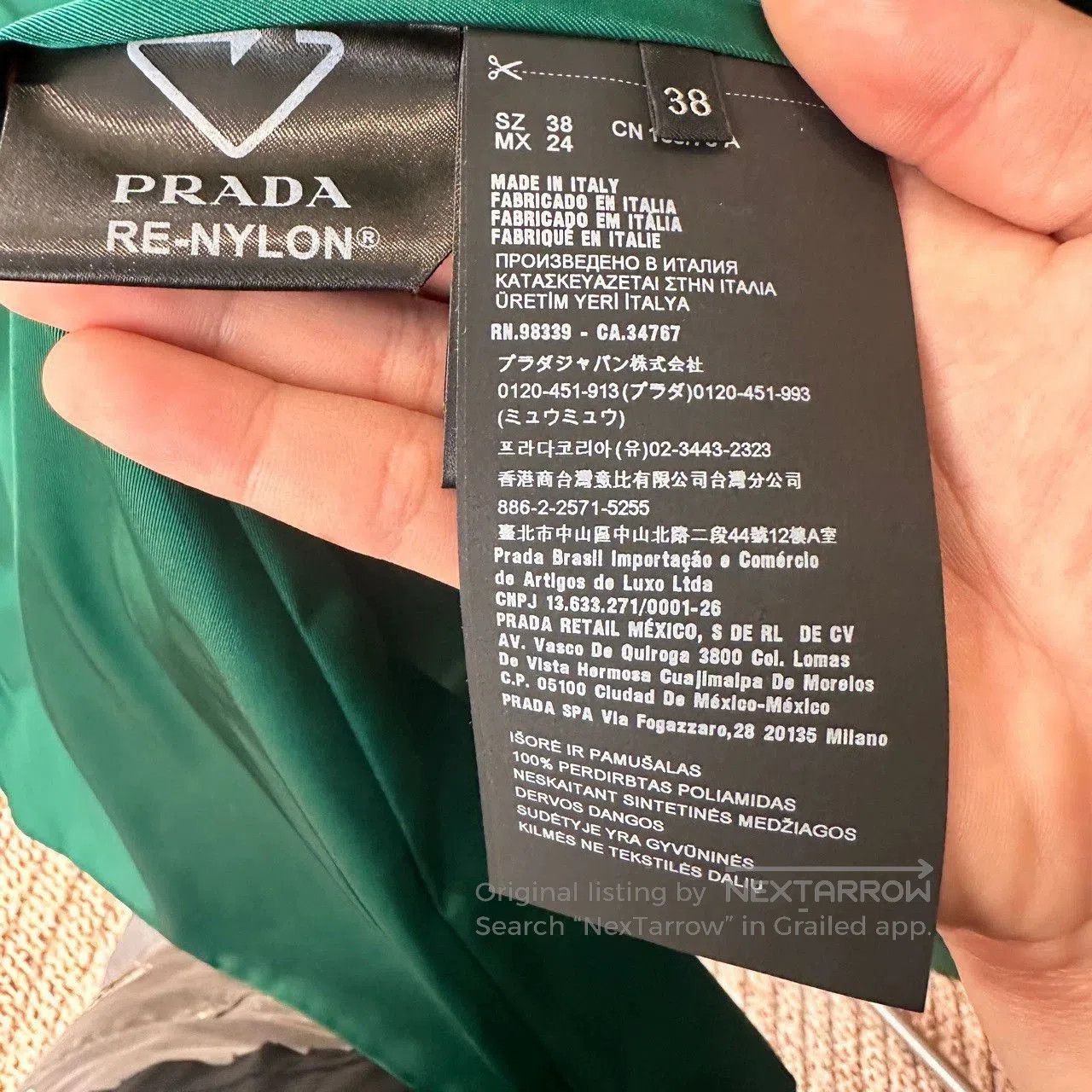 Prada prada nylon utility dress tee in green. Size S / US 4 / IT 40 - 6 Thumbnail