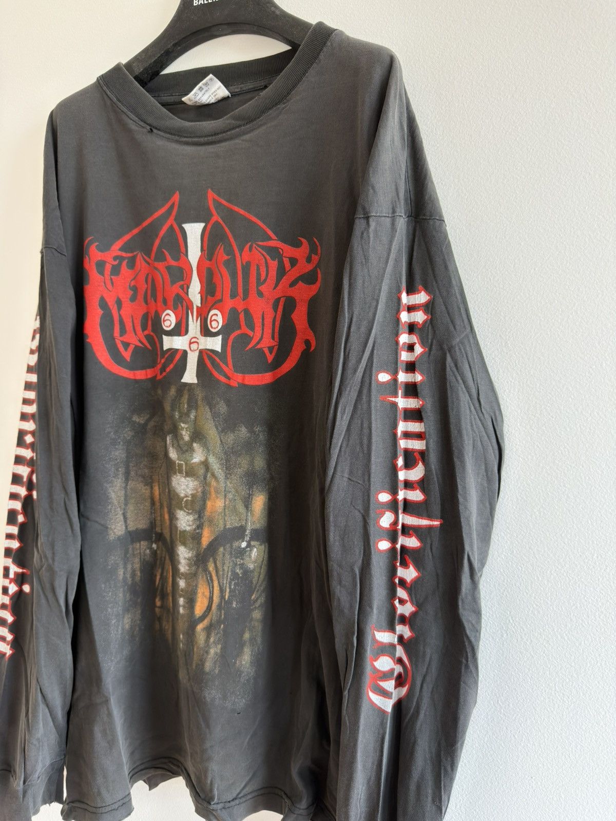 Band Tees *RARE* 90s VINTAGE MARDUK BLACK METAL GLORIFICATION THRASHED Size US XL / EU 56 / 4 - 7 Thumbnail