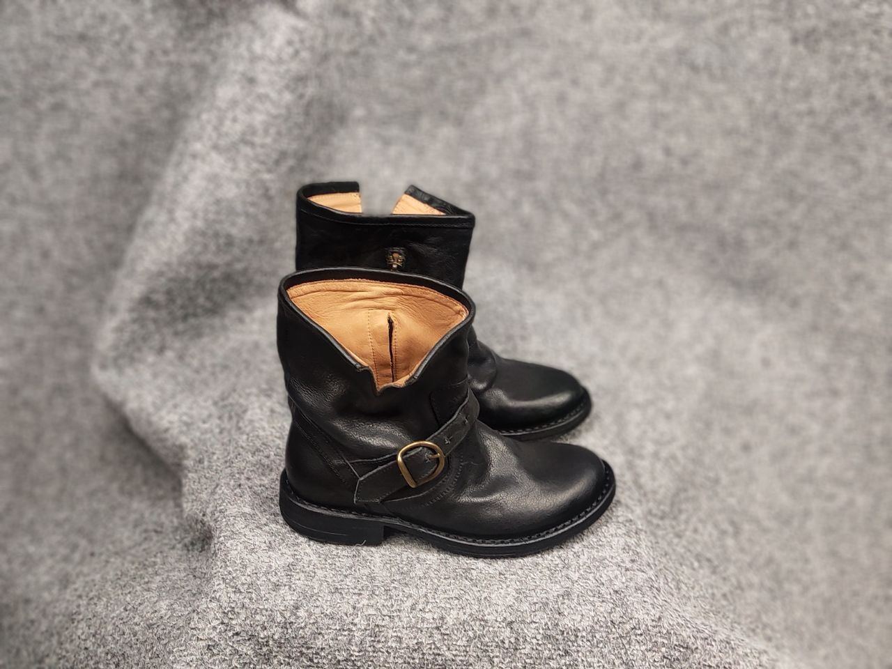 Fiorentini + Baker Fiorentini + Baker Side Zip Leather Eli Moto Ankle Boots Size US 5 / IT 35 - 5 Thumbnail