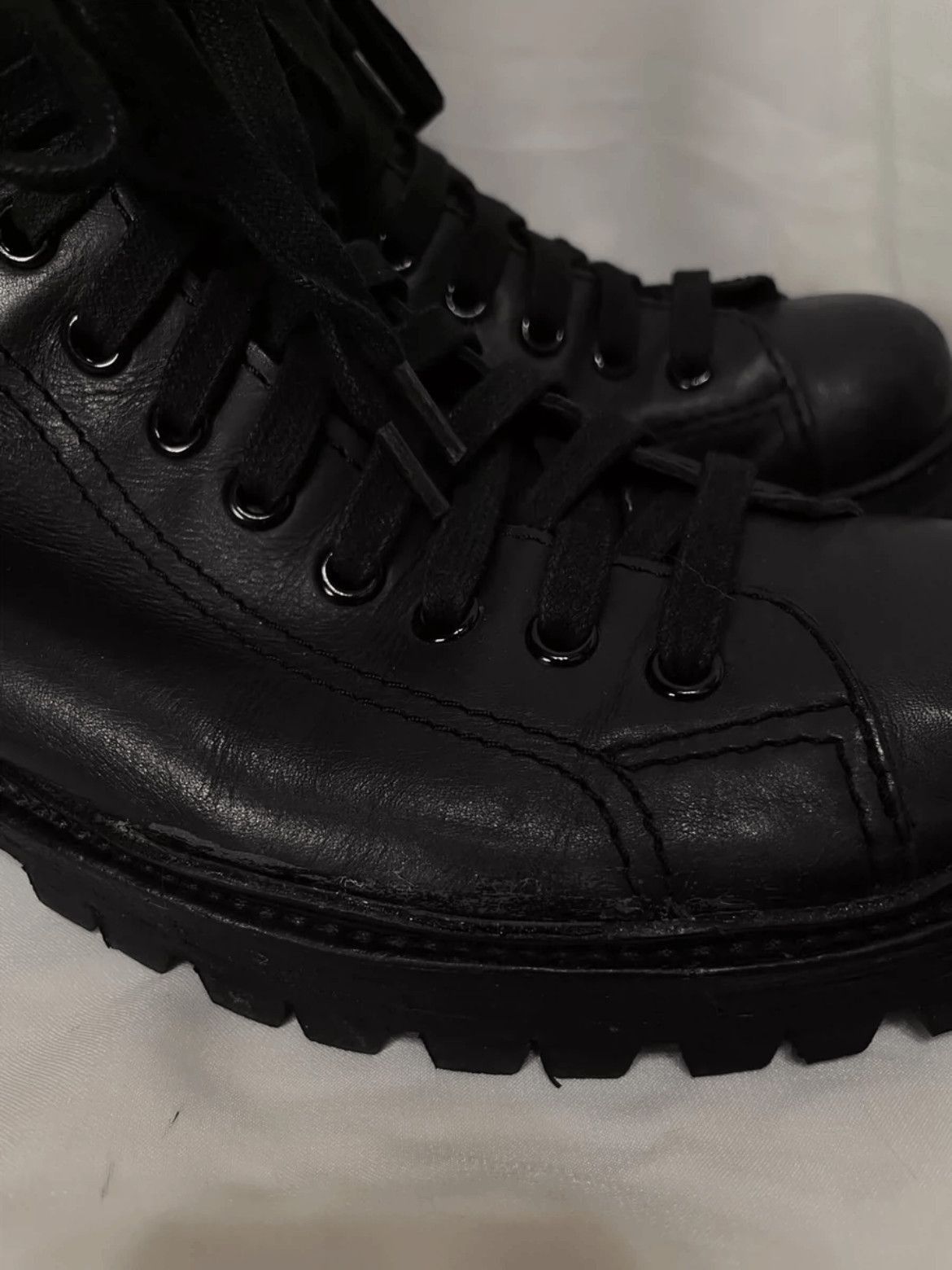 Yohji Yamamoto Sz 3 Yohji Yamamoto Pour Homme Leather Combat Boots Size US 8 / EU 41 - 7 Thumbnail