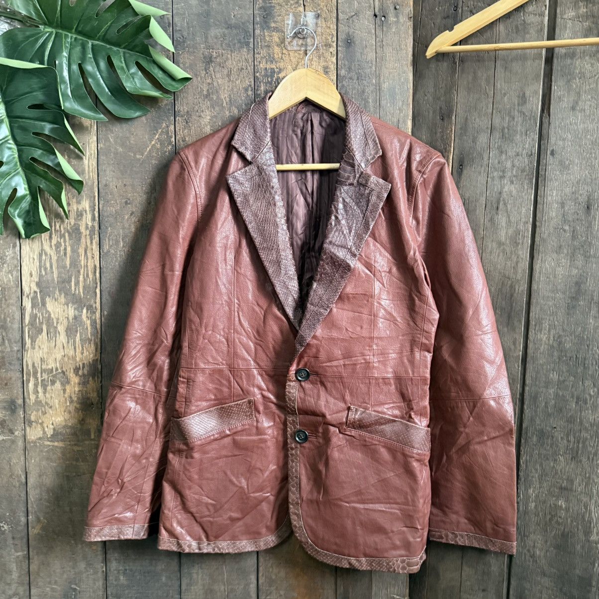 Tornado Mart Vintage Tornado Mart Leather Blazer Jacket Size L / US 10 / IT 46 - 1 Thumbnail
