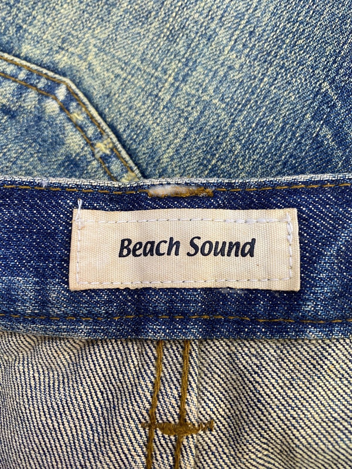 Japanese Brand Beach Sound Brand Whiskers Mud Wash Stye Loose Jeans Size US 34 / EU 50 - 10 Thumbnail