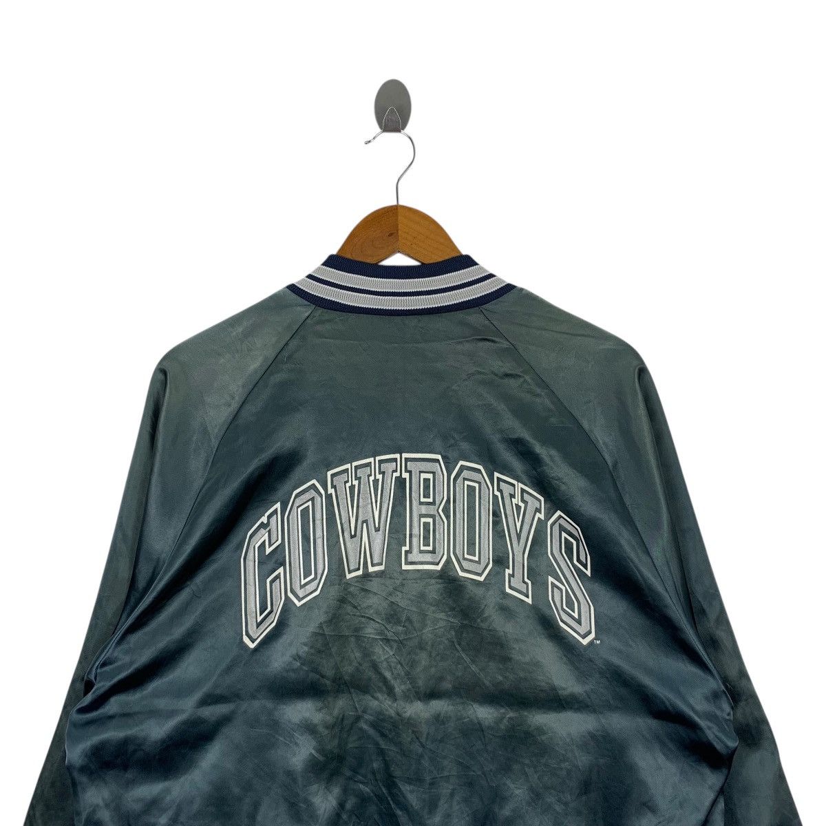 NFL Vintage DALLAS COWBOYS Chalk Line Made In Usa Varsity Jacket Size US L / EU 52-54 / 3 - 7 Thumbnail