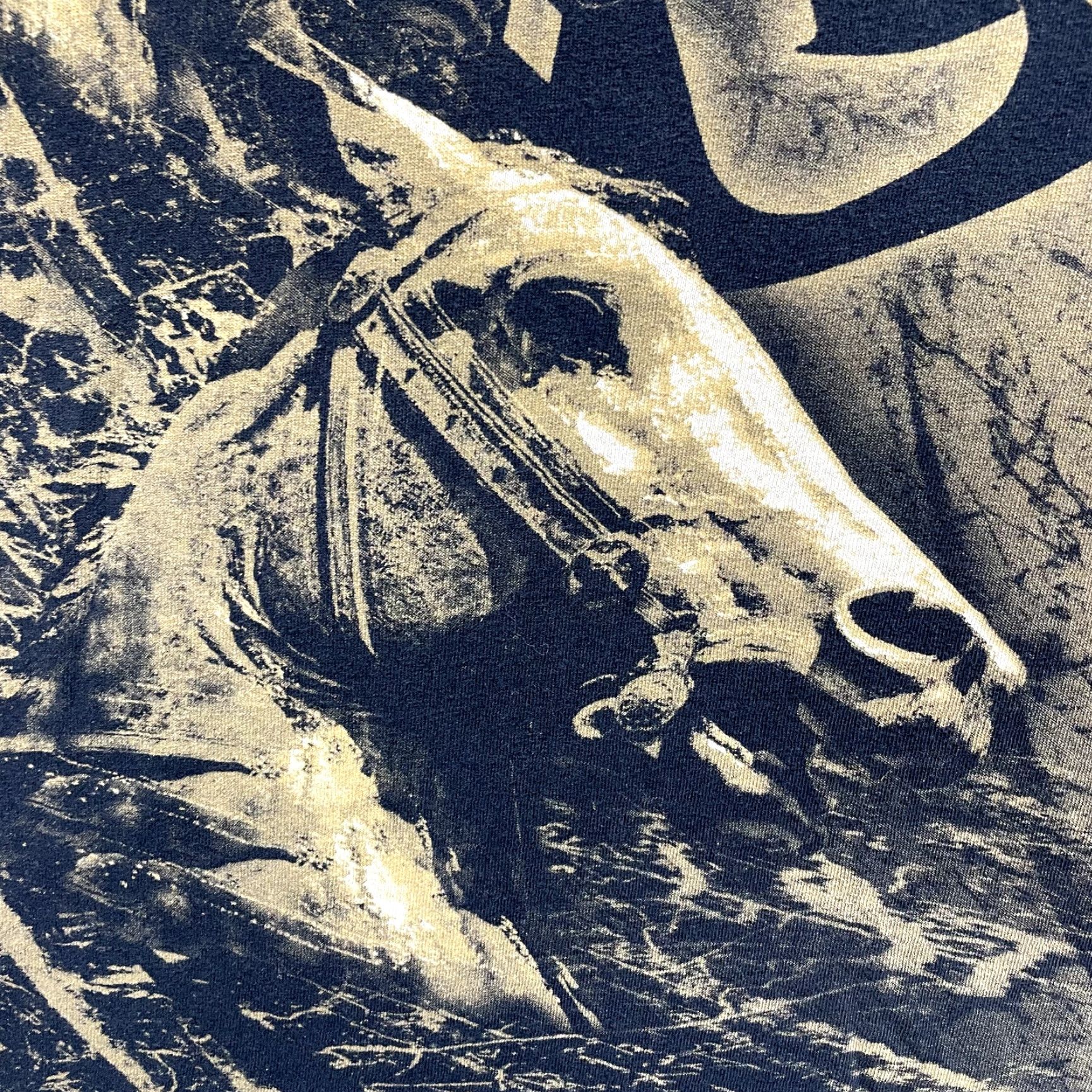 Gloverall Y2K Vintage Cowboy Up T-Shirt Graphic Tee 2XL Black Mens Grunge Western Horse All Over Print Size US XXL / EU 58 / 5 - 4 Thumbnail