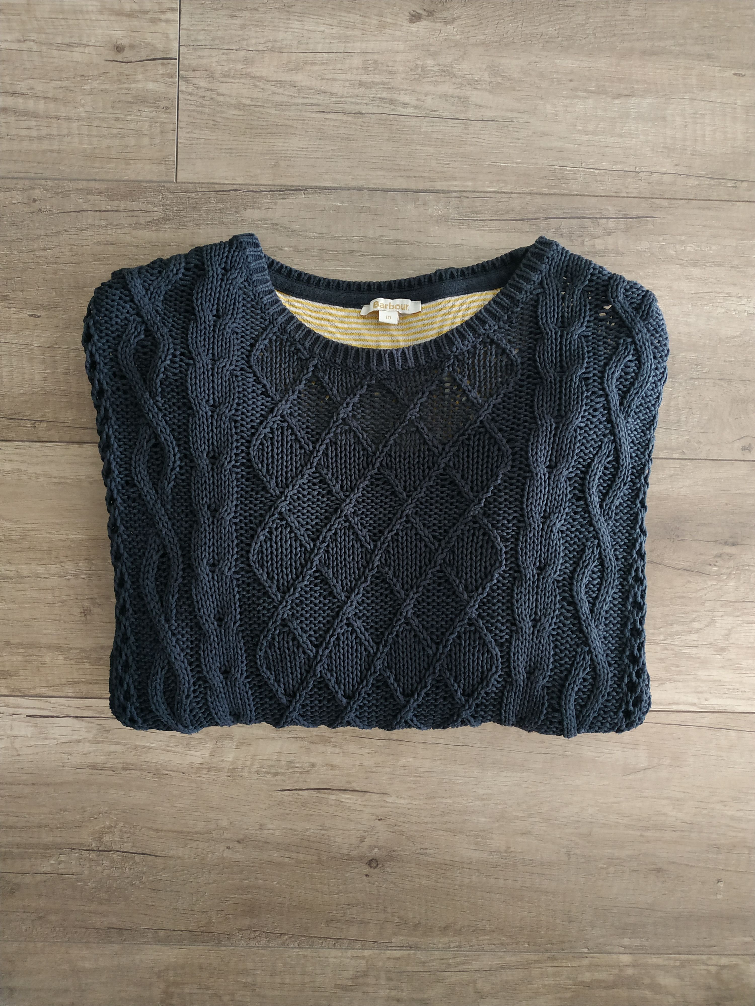 Barbour BARBOUR Women's Cable Knit Sweater/ Pullover, UK10 (SMALL) Size M / US 6-8 / IT 42-44 - 6 Thumbnail