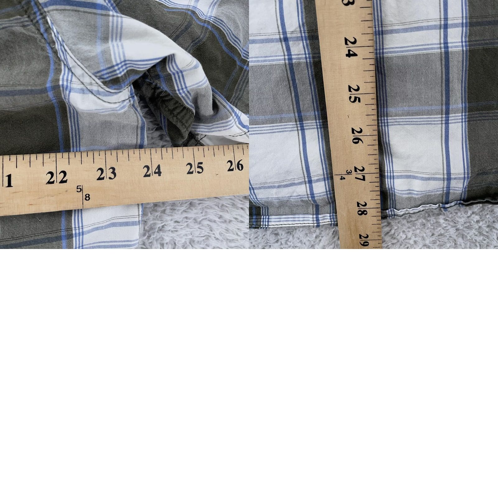 Carhartt Carhartt Shirt Men L Plaid Short Sleeve Button-Up Casual Workwear Multicolor Blue Gray 100% Cotton Pocket Size US L / EU 52-54 / 3 - 8 Thumbnail