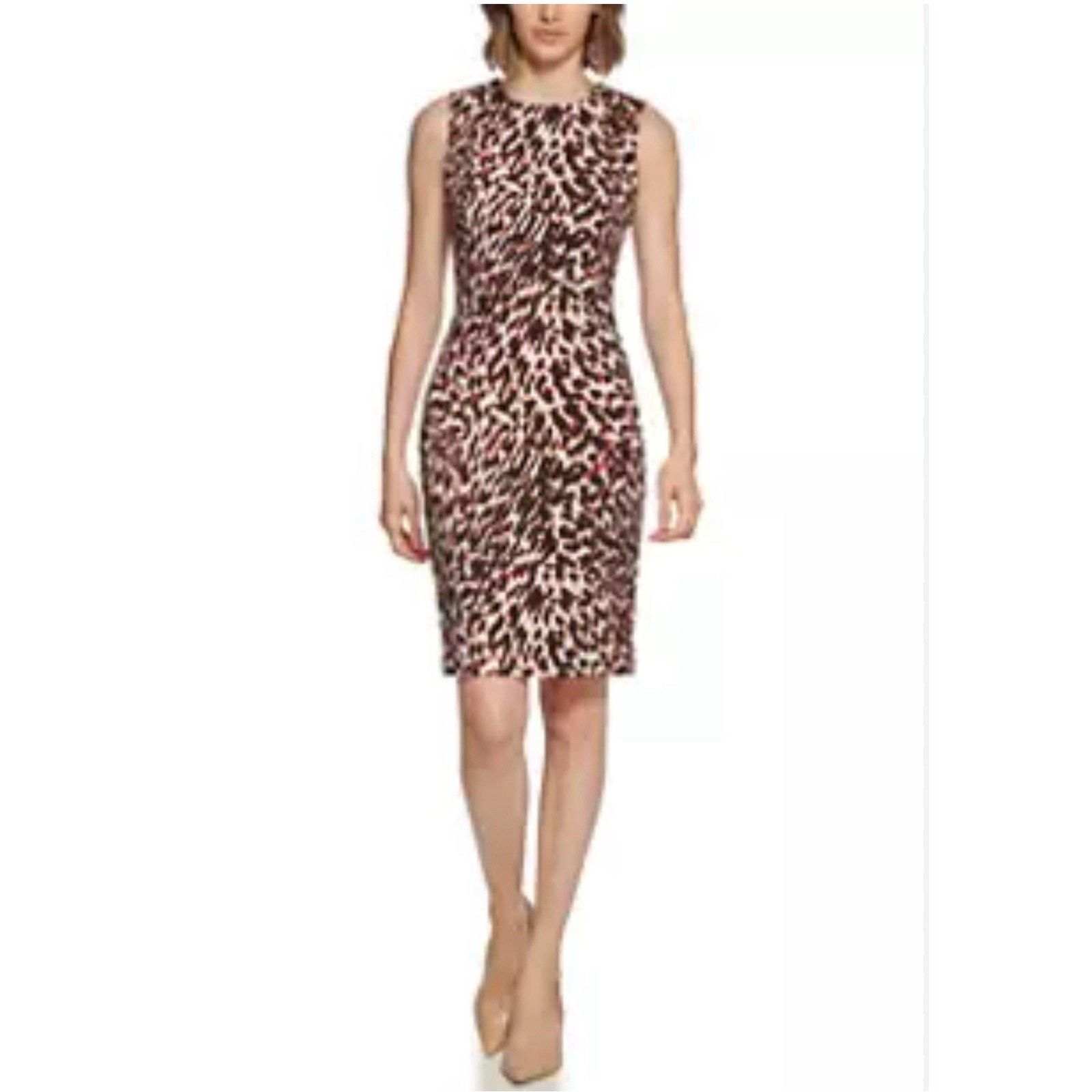 Calvin Klein Calvin Klein Sleeveless Crew Neck Animal Print Dress Size 8 Size M / US 6-8 / IT 42-44 - 1 Thumbnail