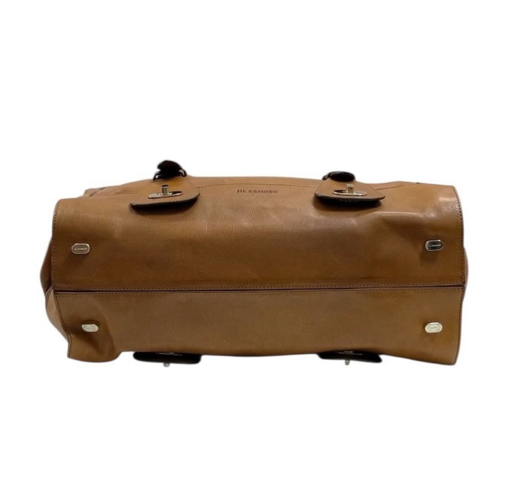 Jil Sander Jil Sander Made in Italy Tan Leather Structured Tote Bag‎ Size ONE SIZE - 5 Thumbnail