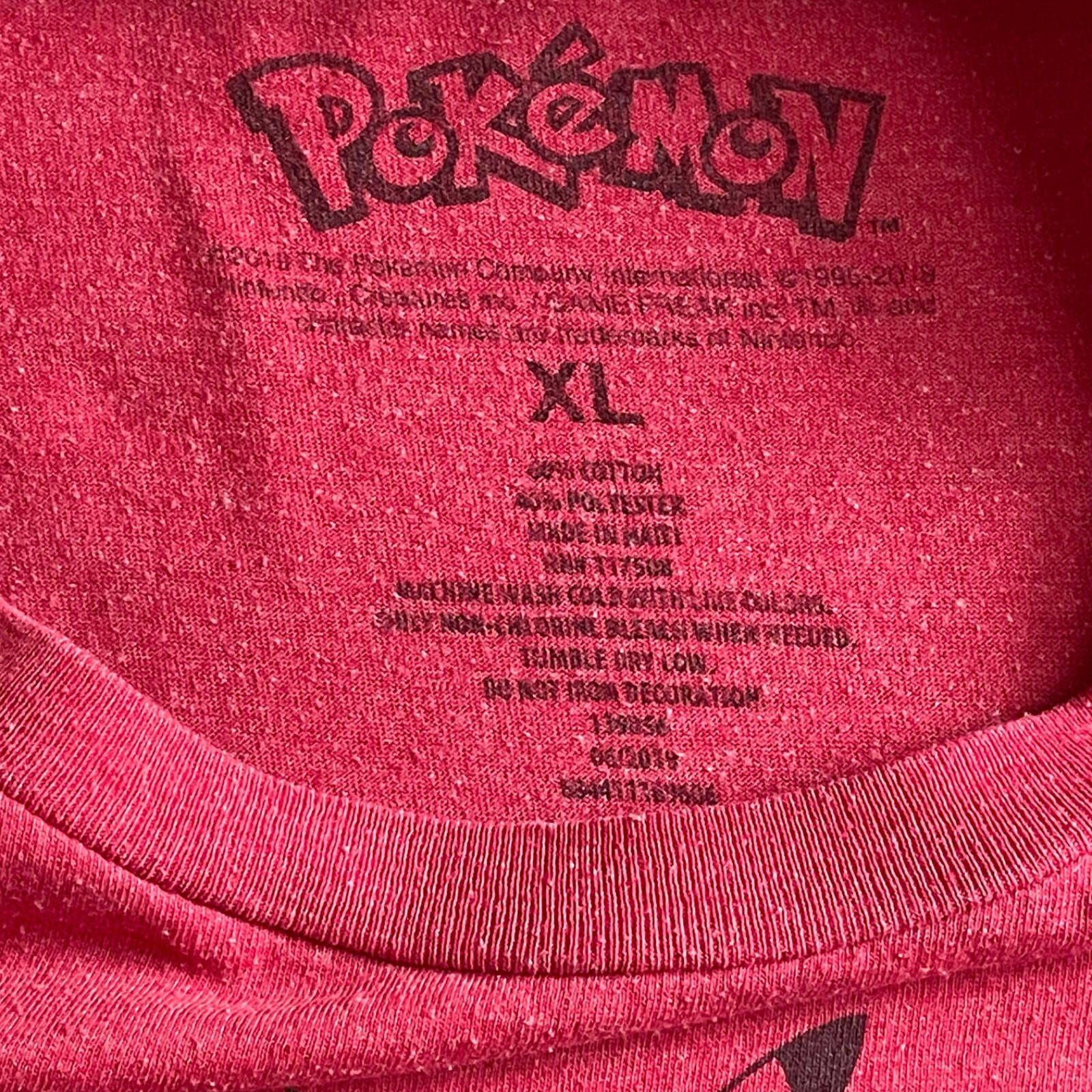 Nintendo Pokemon Red Graphic T Shirt Mens XL Pikachu Gaming Tee CLEAN Size US XL / EU 56 / 4 - 4 Thumbnail