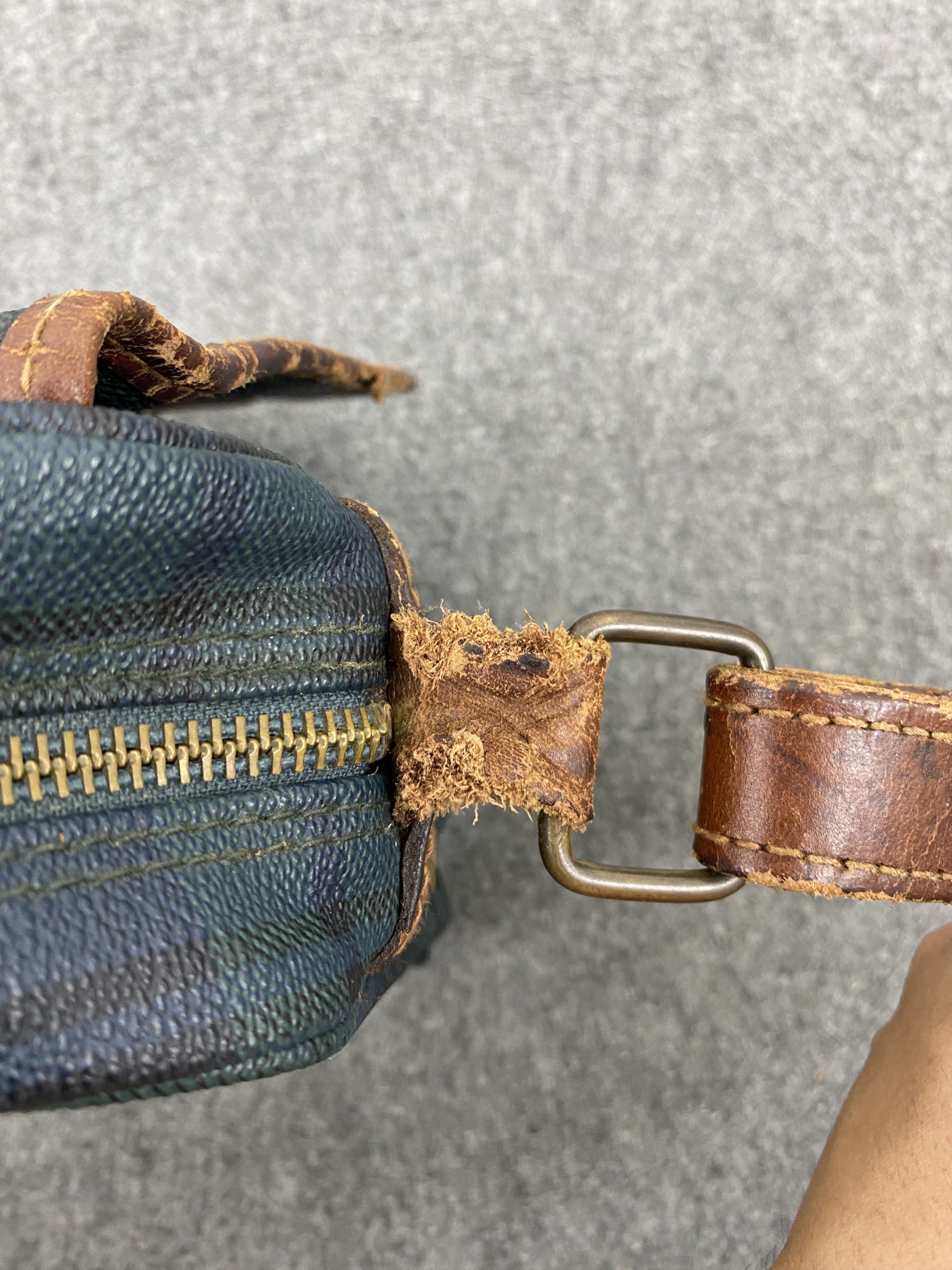 Polo Ralph Lauren × Vintage Vintage 90s Polo RL Plaid Blackwatch Leather Bag BG0108 Size ONE SIZE - 12 Thumbnail