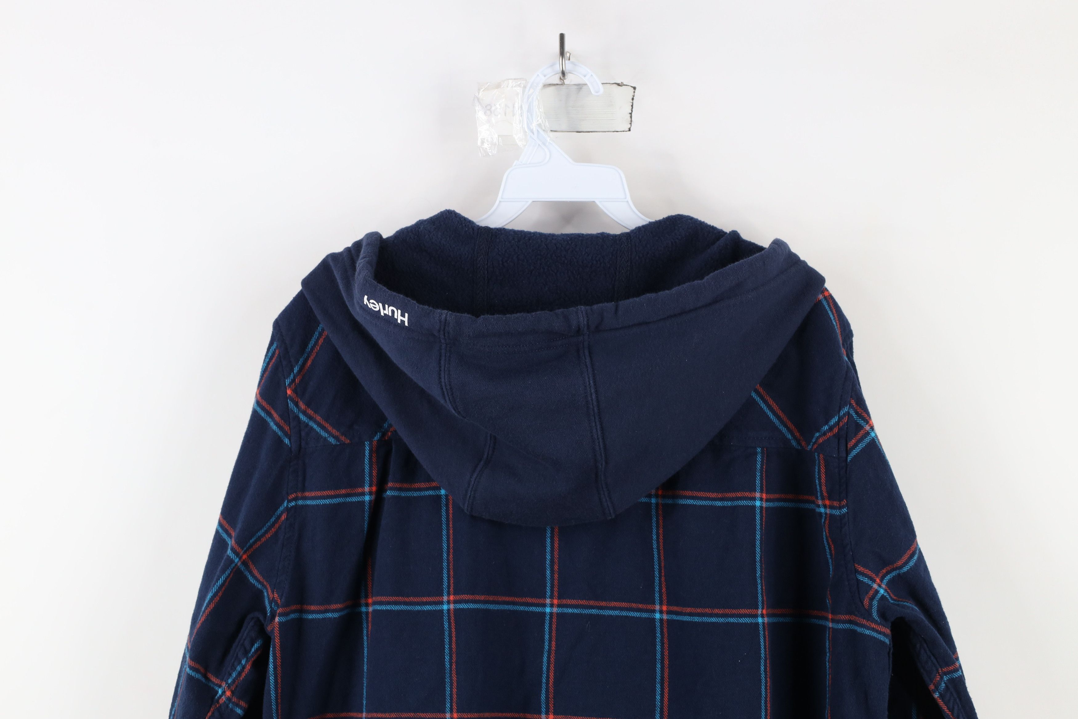 Hurley × Vintage Vintage Hurley Surfing Hooded Flannel Button Shirt Jacket Size US L / EU 52-54 / 3 - 14 Thumbnail