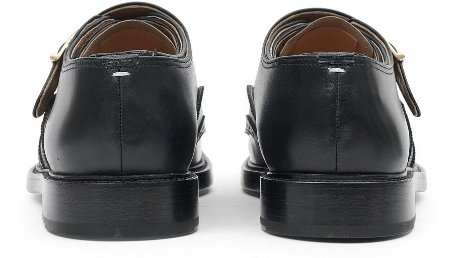 Maison Margiela o1w1db10425 Tabi Monster Buckle Lace-up Shoes in Black Size US 7 / EU 40 - 4 Thumbnail