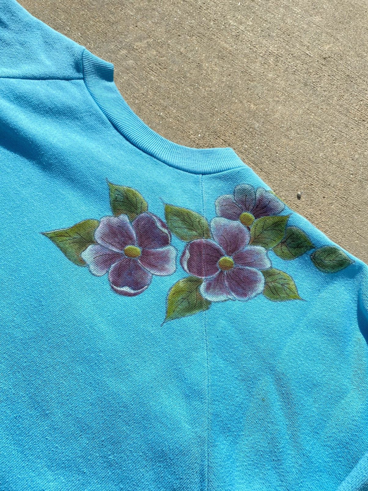 Handmade × Vintage VINTAGE Flower Crewneck Size L / US 10 / IT 46 - 5 Thumbnail