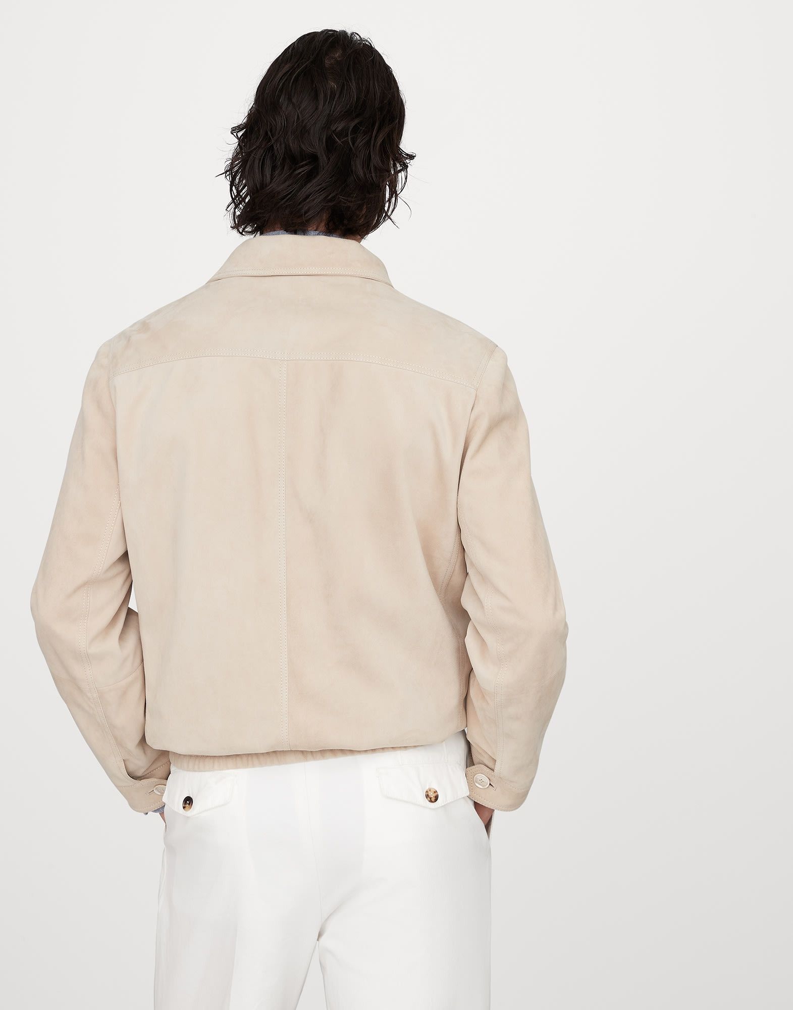 Brunello Cucinelli o1la1rc1a0425 Leather Jacket in Natural Size US S / EU 44-46 / 1 - 5 Thumbnail