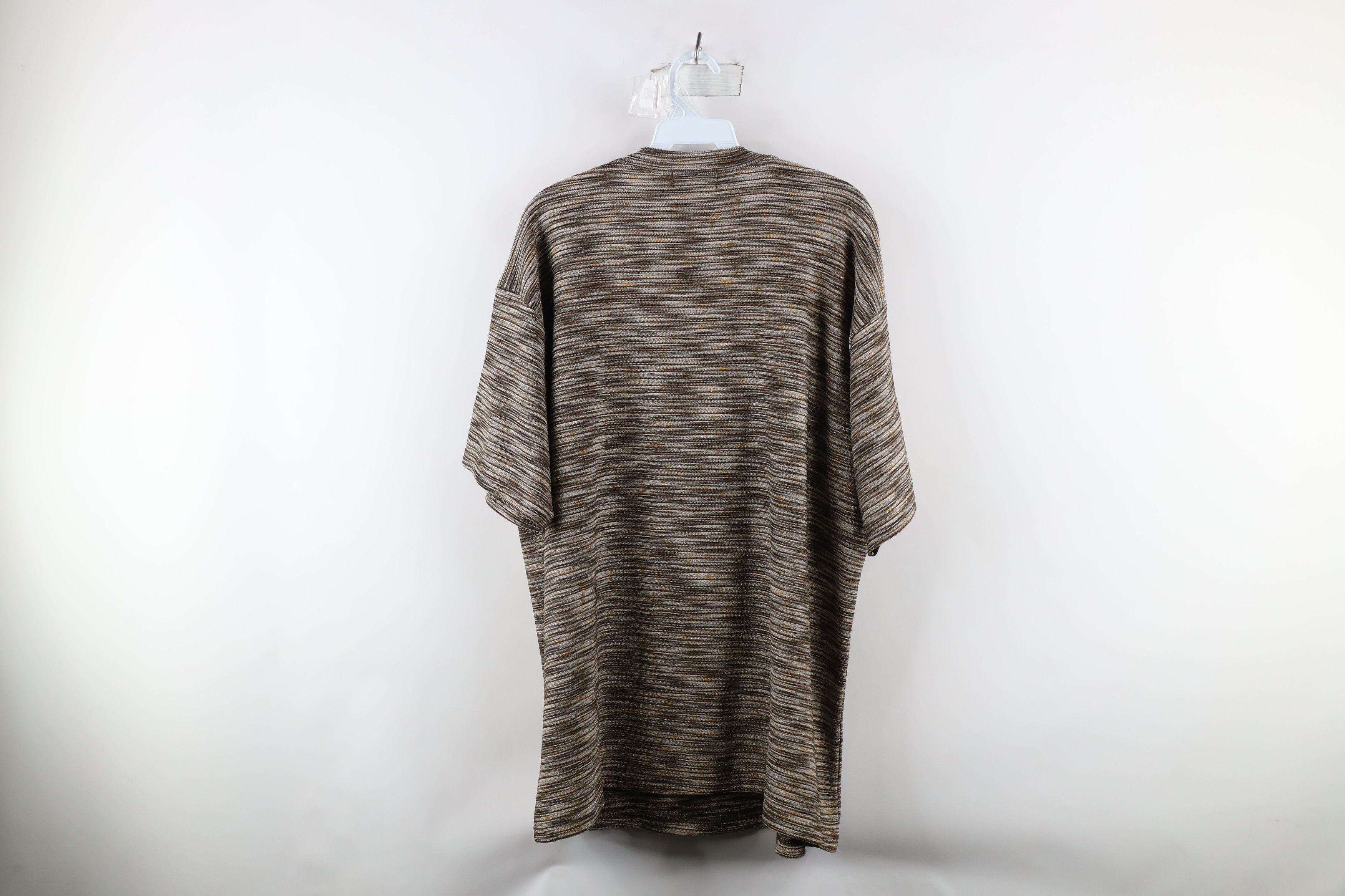 Vintage Vintage 90s Coogi Style Rainbow Knit Short Sleeve T-Shirt Size US XXL / EU 58 / 5 - 7 Thumbnail