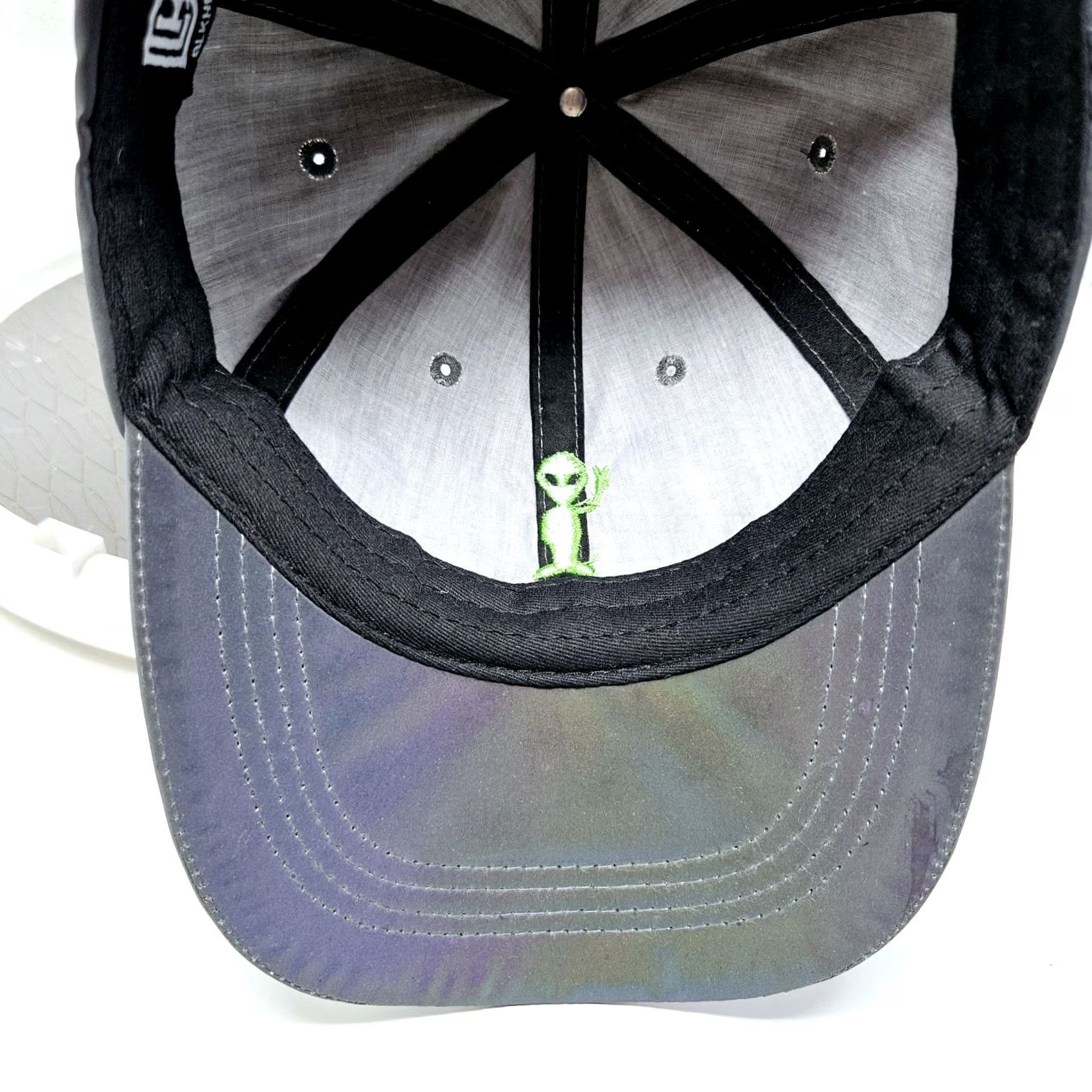 Logo 7 Alien Reflective Adjustable Hat Y2K Logo 90s Baseball Cap Multicolor Space Mens One Size Size ONE SIZE - 6 Thumbnail