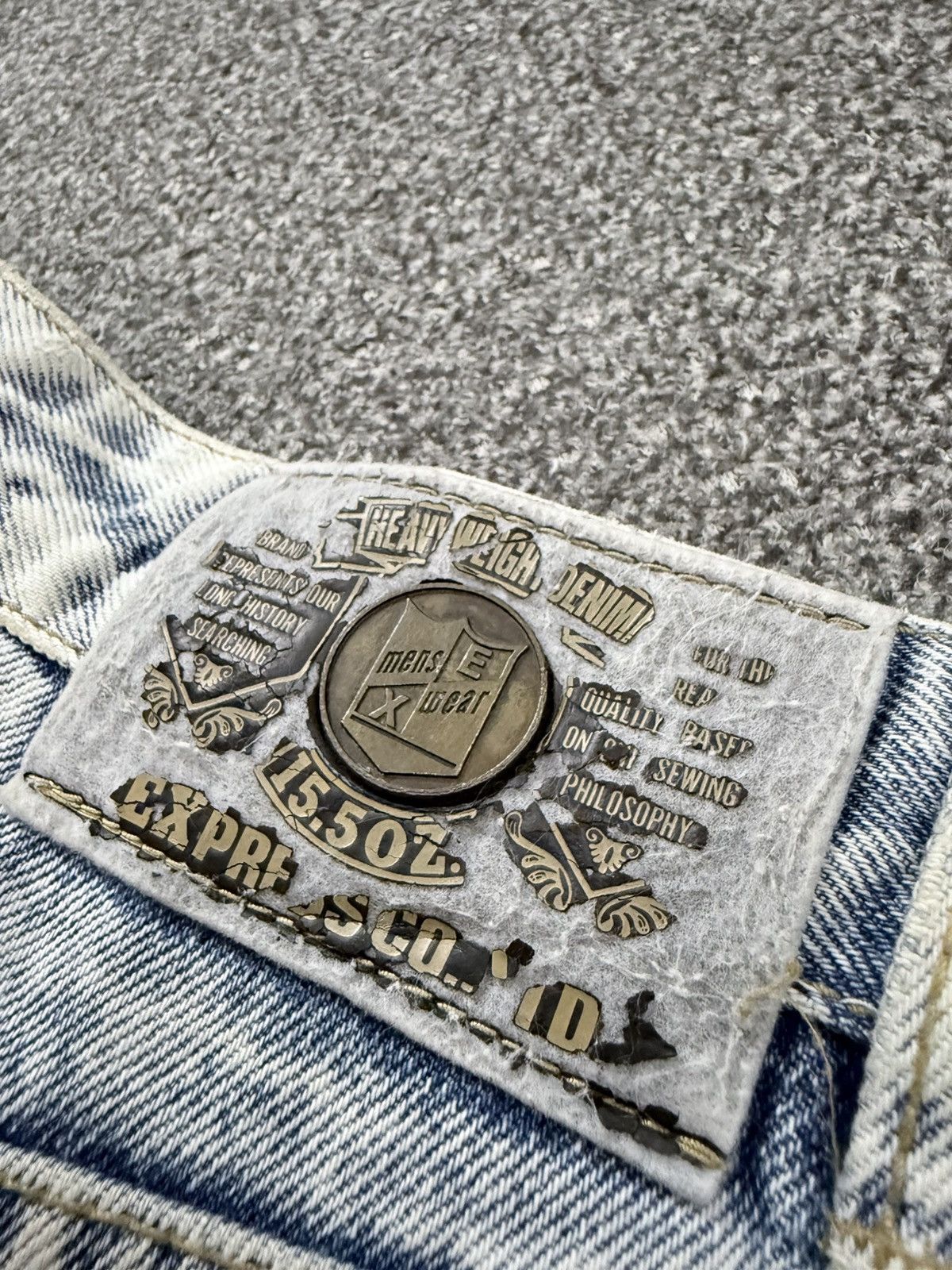 Fashion Victim Vintage 15.5oz Acid Wash Aging Faded Express Japanese Denim Size US 30 / EU 46 - 9 Thumbnail