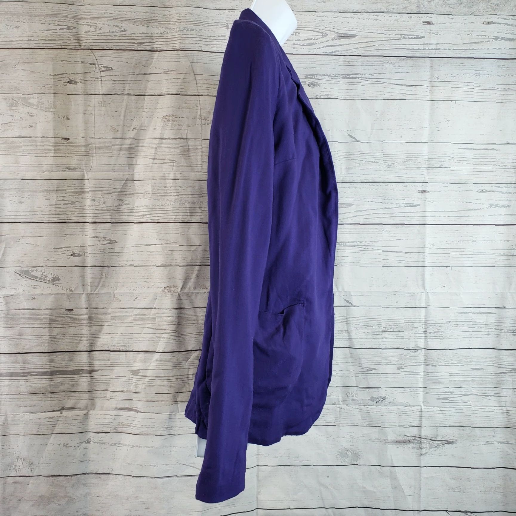 Vintage Talula Womens Blazer Open Front Sz 2 Purple Viscose Lined Suit Coat Shirt Jacket Blazer Womens Size XS / US 0-2 / IT 36-38 - 3 Thumbnail