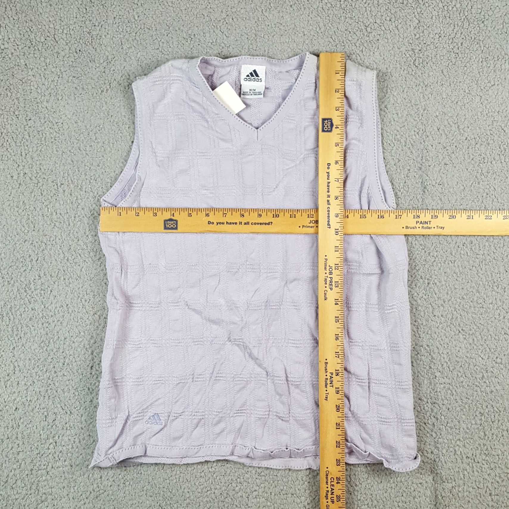Adidas Vintage Adidas Women's Sweater Vest 90s Check Pattern Purple Sleeveless Knit Pullover M Size M / US 6-8 / IT 42-44 - 7 Thumbnail