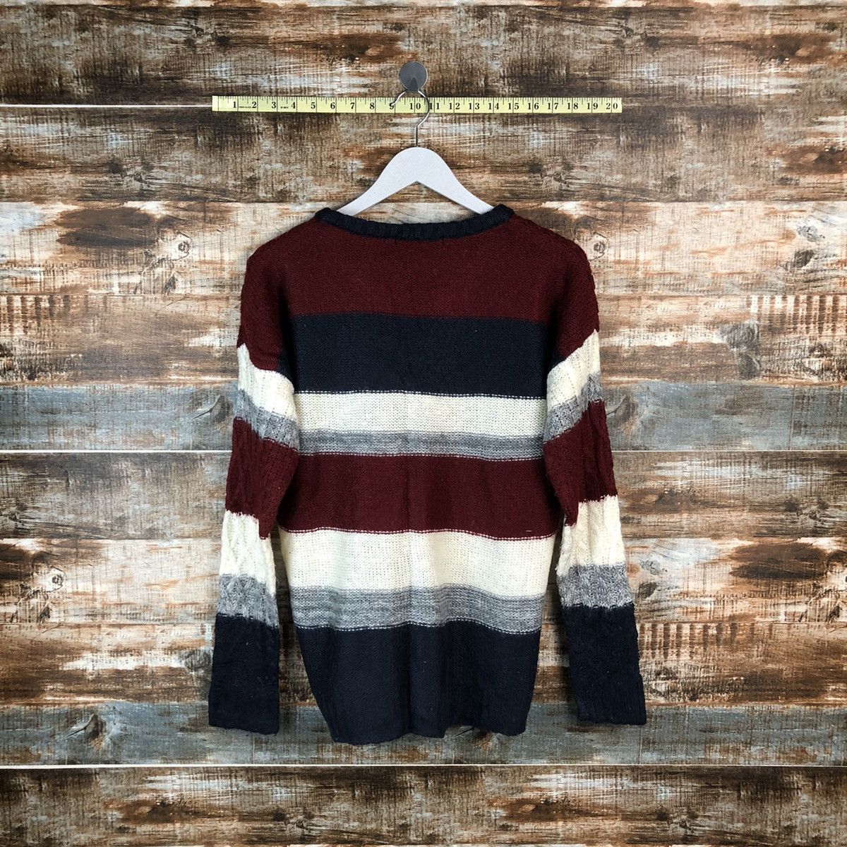 Homespun Knitwear Ingni Stripe japan sweatshirt Knitwear #A1732 Size M / US 6-8 / IT 42-44 - 11 Thumbnail