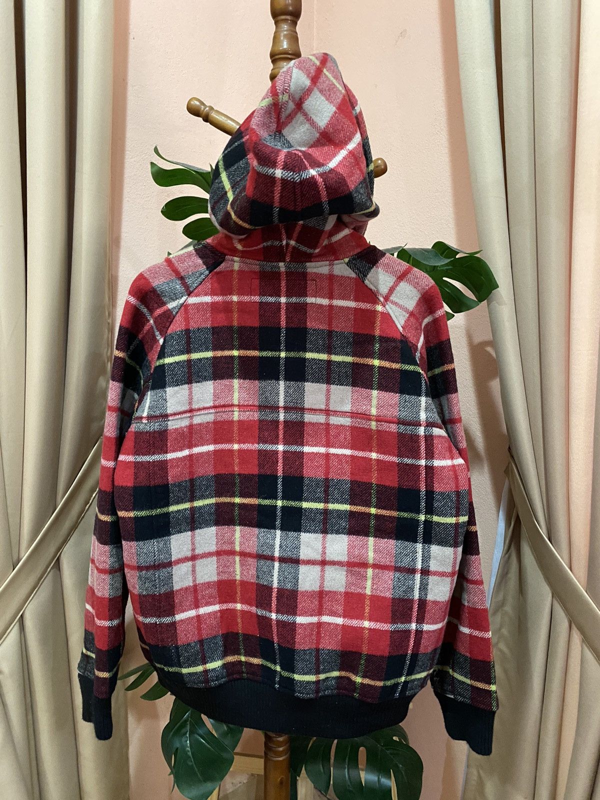 Columbia Columbia Sportswear Red Plaid Wool Blend Hoodie Jacket Size US M / EU 48-50 / 2 - 10 Thumbnail