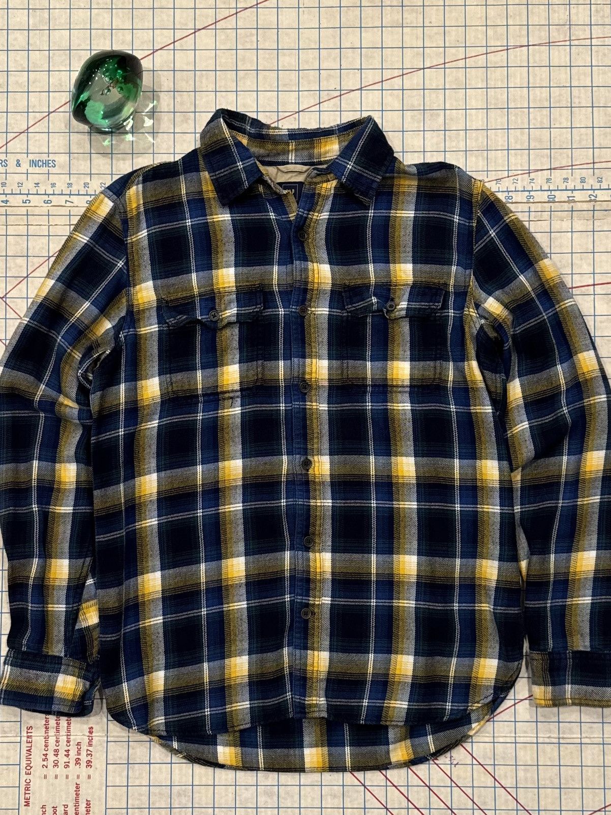 Pendleton Gap x Pendleton Plaid Button Up Shirt Blue and Yellow Medium Size US M / EU 48-50 / 2 - 2 Thumbnail