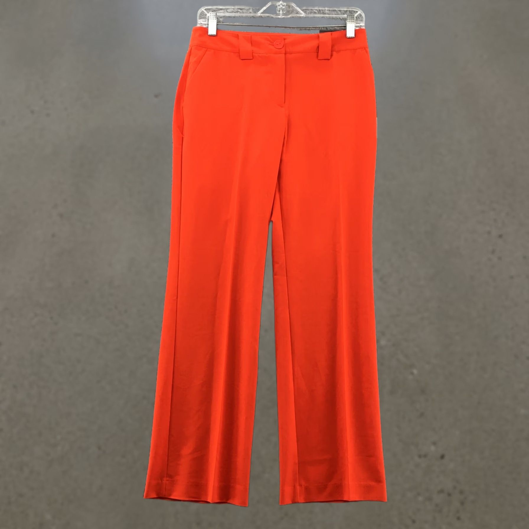 Worthington Worthington Orange Petite 4P Straight Leg High Rise Trouser Pants Womens Low Rise? No, High Rise. Size 30" / US 8 / IT 44 - 1 Thumbnail