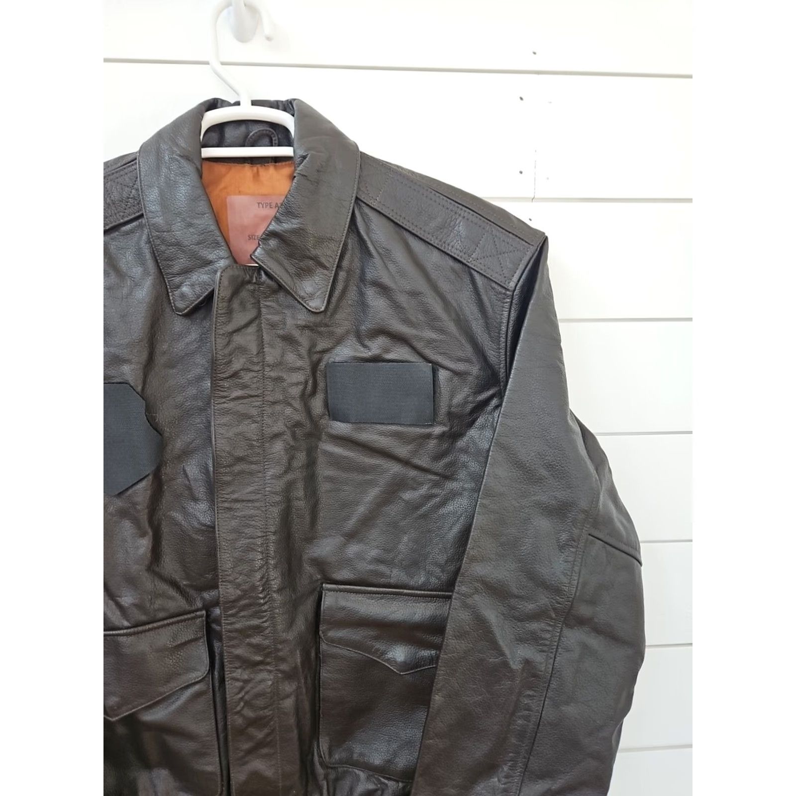 Vintage VINTAGE Avirex Air Force Bomber Jacket Coat Mens 44 Long Leather Army Flight Zipper Brown Jacket Size US S / EU 44-46 / 1 - 3 Thumbnail