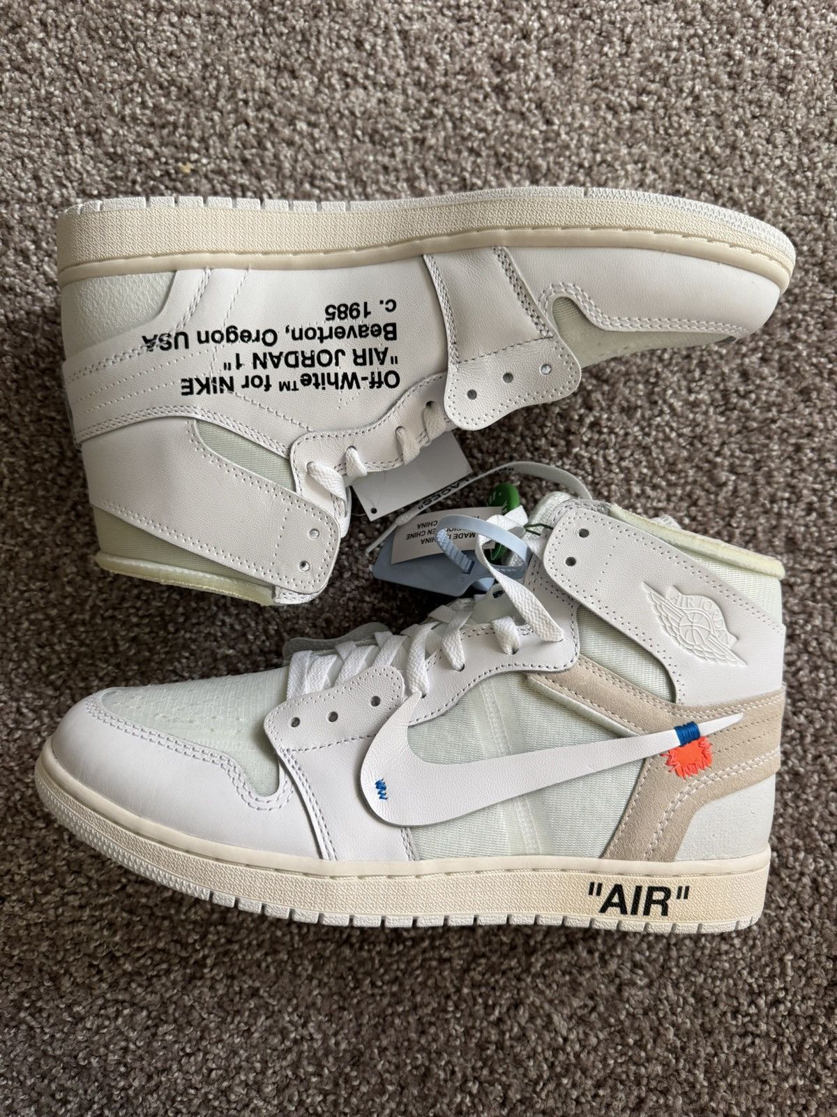 Jordan Brand × Off-White Off-White x Air Jordan 1 Euro **SOLD** Size US 11.5 / EU 44-45 - 9 Thumbnail