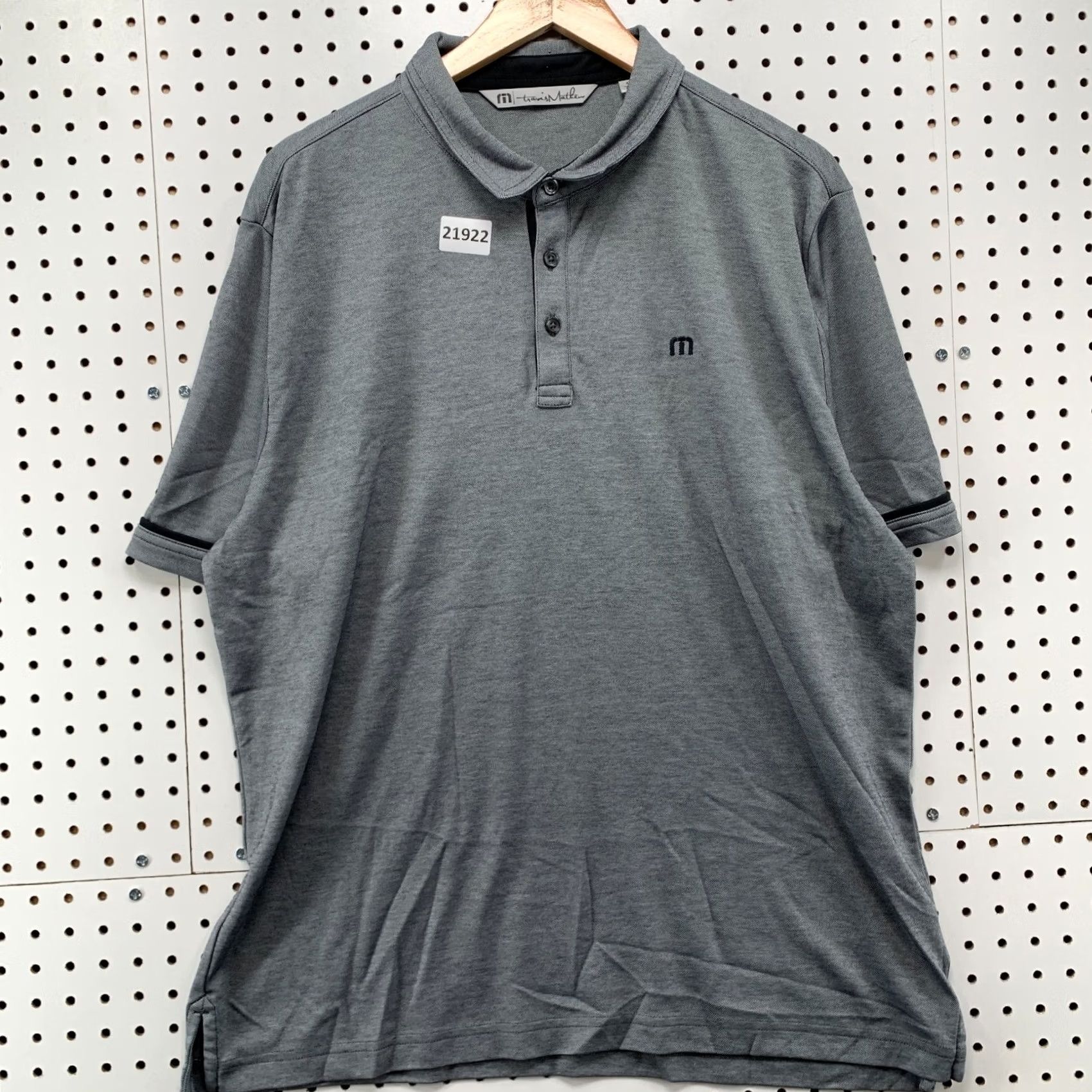 TravisMathew Travis Mathew Polo Shirt Gray Short Sleeve Adults XL Golf Size US XL / EU 56 / 4 - 6 Thumbnail