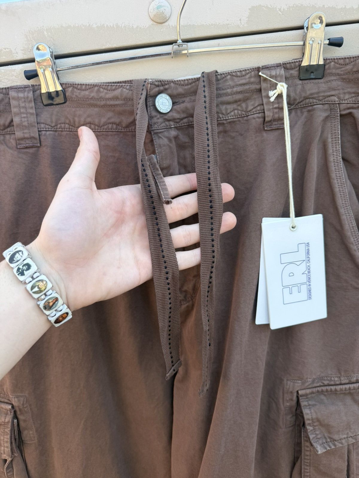 ERL ERL Brown Wide Leg Flare Cargo Pants Size US 36 / EU 52 - 6 Thumbnail