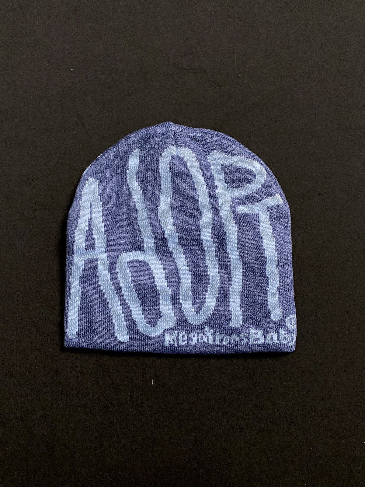 Japanese Brand Rare Dog Pound Beanie Graphic No Cuff Blue Beanie Hats OS Size ONE SIZE - 4 Thumbnail
