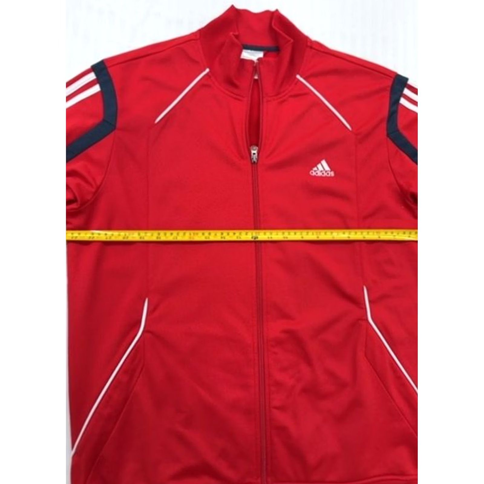 Adidas Adidas Men's Red Blocking Track Jacket 3-Stripes Full Zip L Size US L / EU 52-54 / 3 - 7 Thumbnail