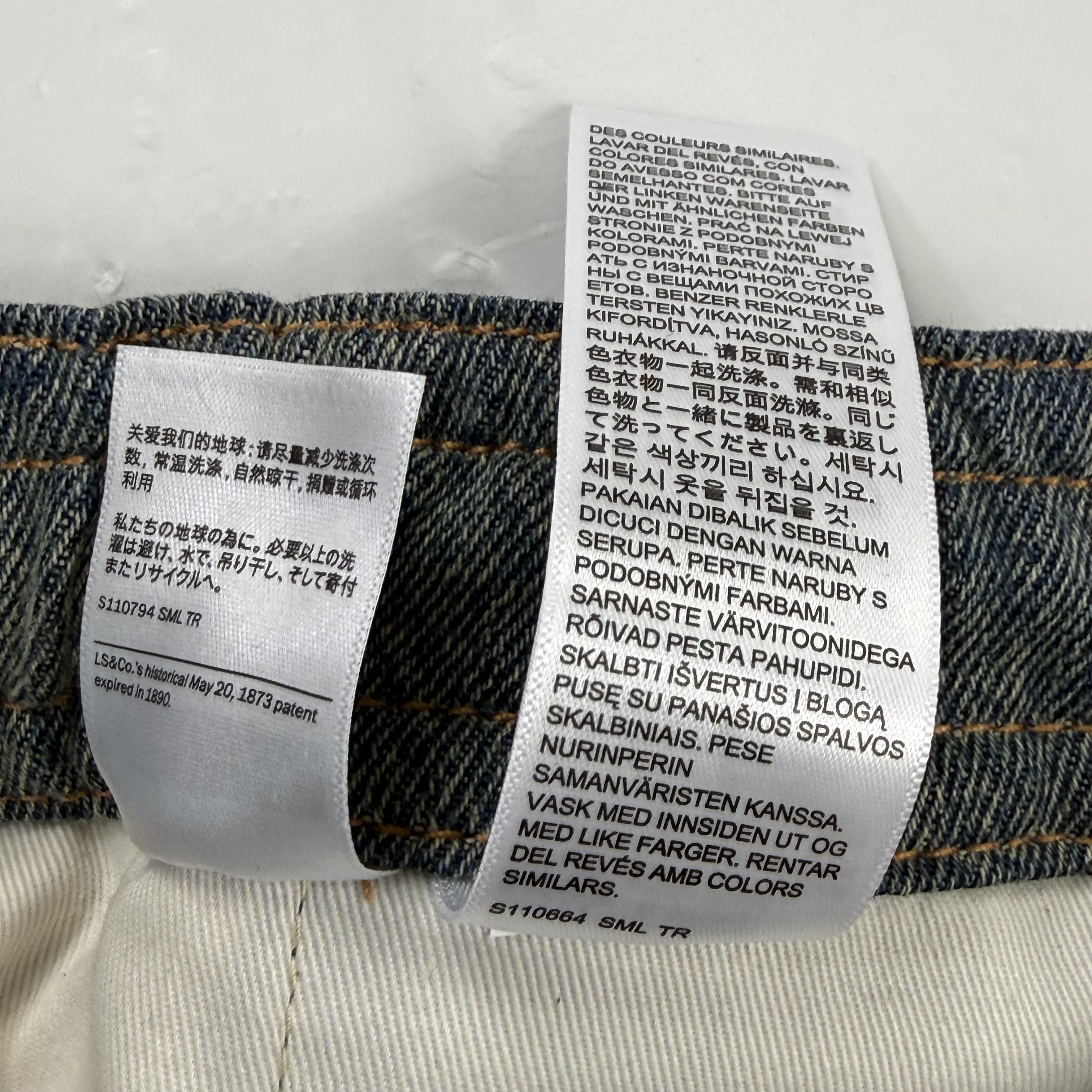 DENIM TEARS × Levi's Levis x Denim Tears ADG Track Pants Grey Indigo Side Stripe Size US 34 / EU 50 - 11 Thumbnail