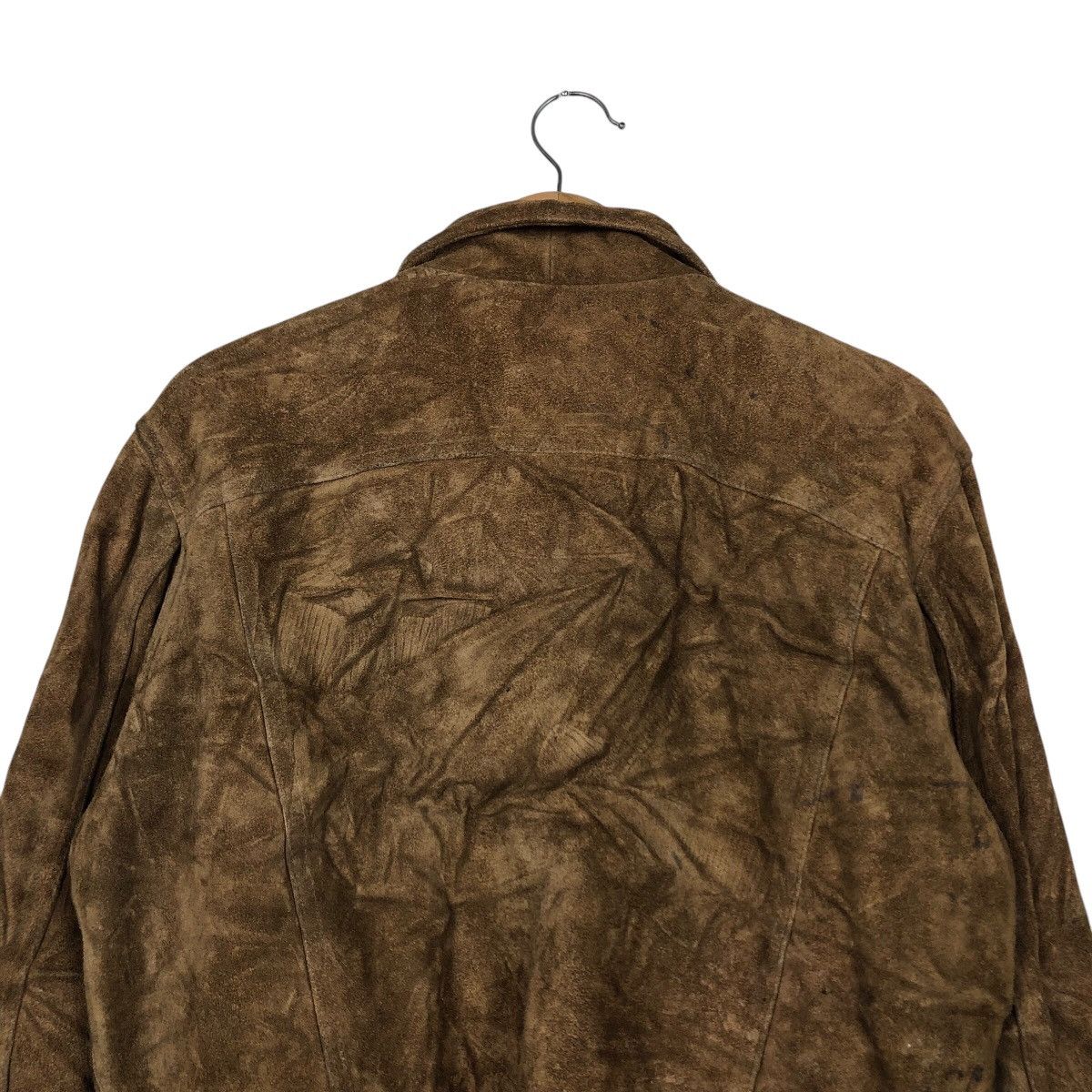 Issey Miyake 📌Vintage Biker Leather Jacket Flare Big Logo Lining Size US M / EU 48-50 / 2 - 10 Thumbnail