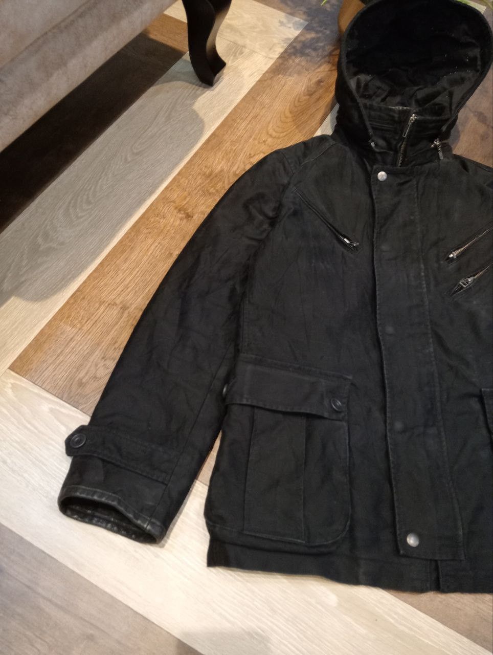 Japanese Brand RUPERT EDGE JAPAN BLACK HOODED JACKET Size US L / EU 52-54 / 3 - 5 Thumbnail