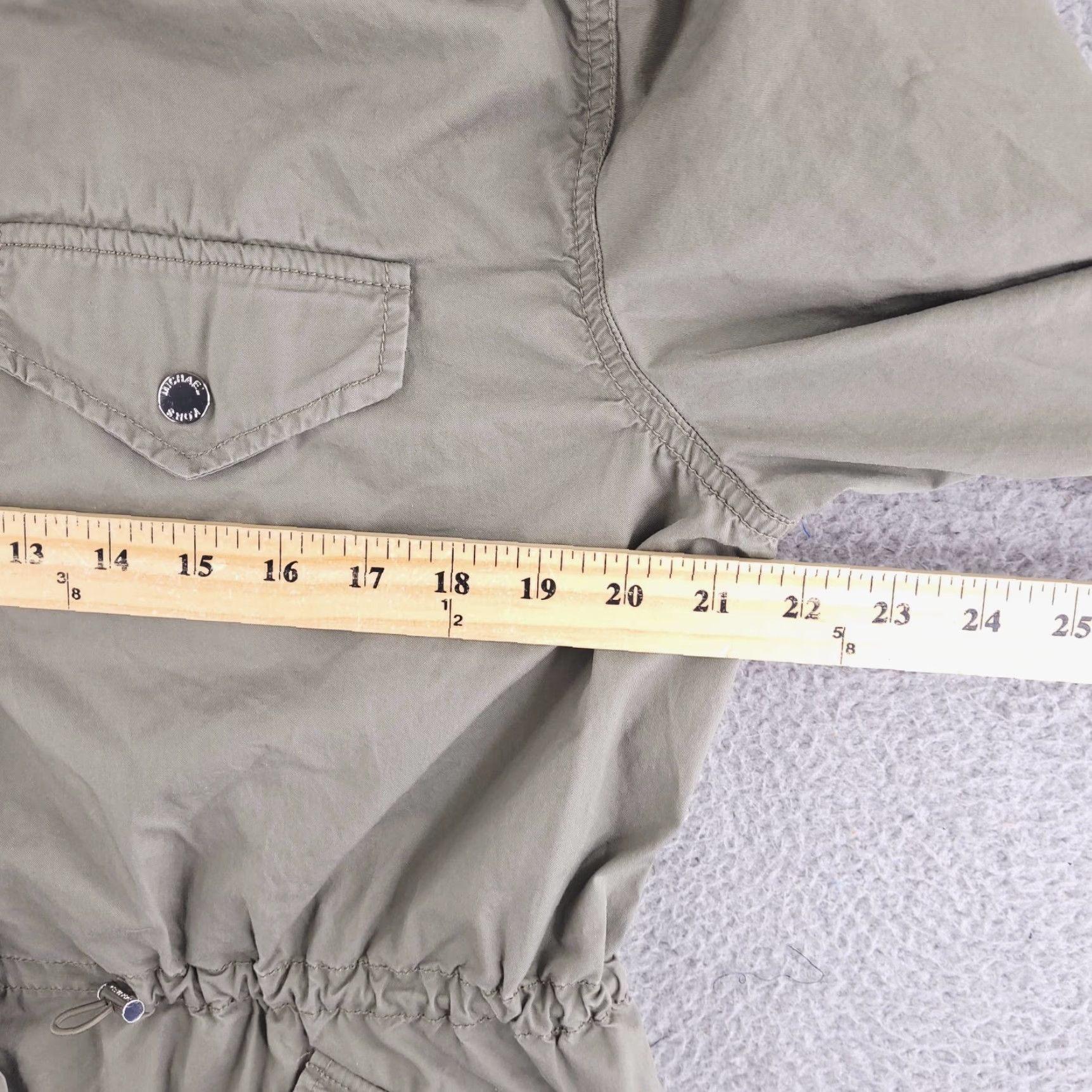 Michael Kors Michael Kors Jacket Womens Large Olive Military Cinch Waist Cotton Basic Jacket Mens Womens Girls Size L / US 10 / IT 46 - 6 Thumbnail