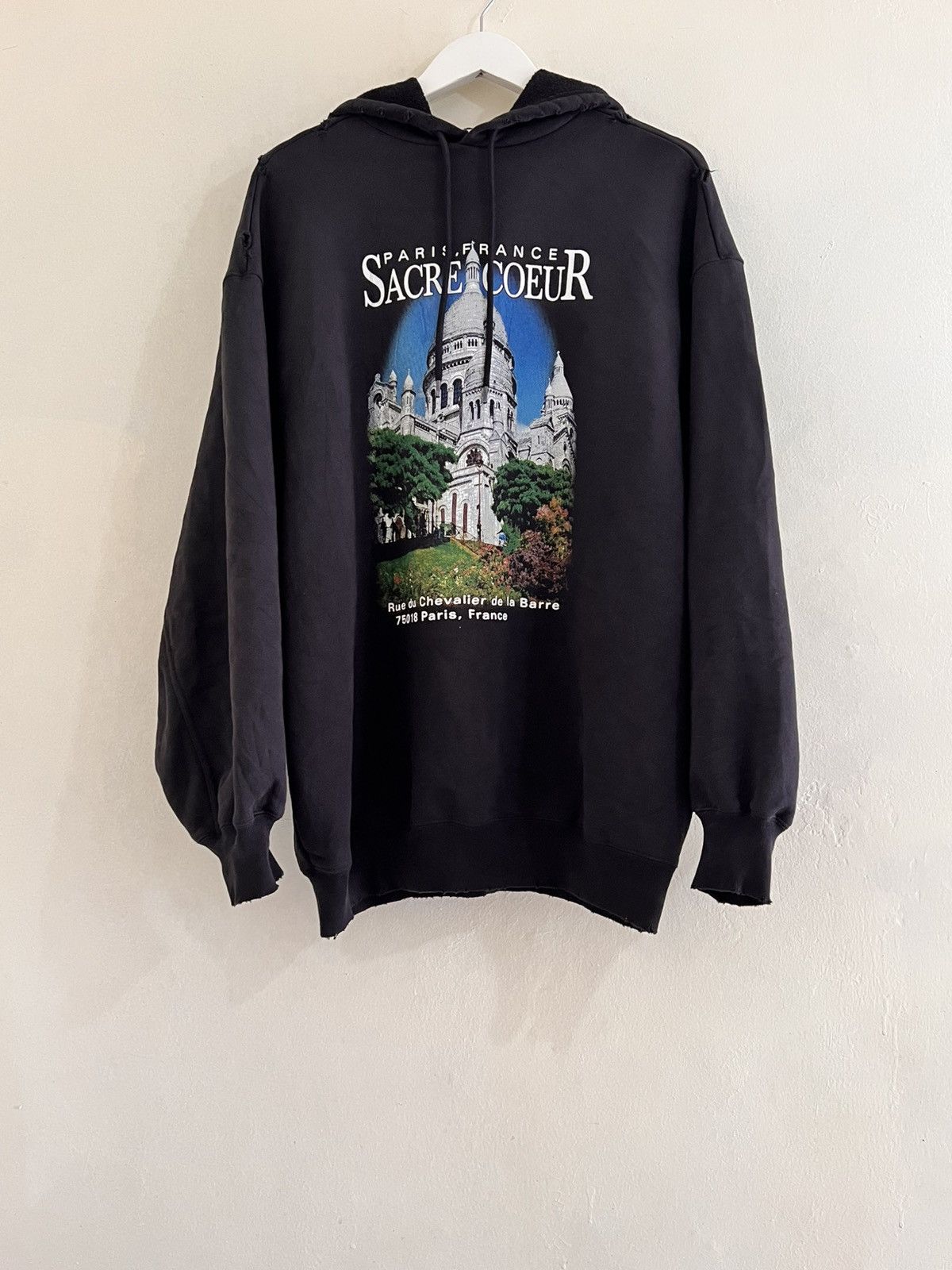Balenciaga Notre Dame Distressed Hoodie Size US XS / EU 42 / 0 - 1 Thumbnail