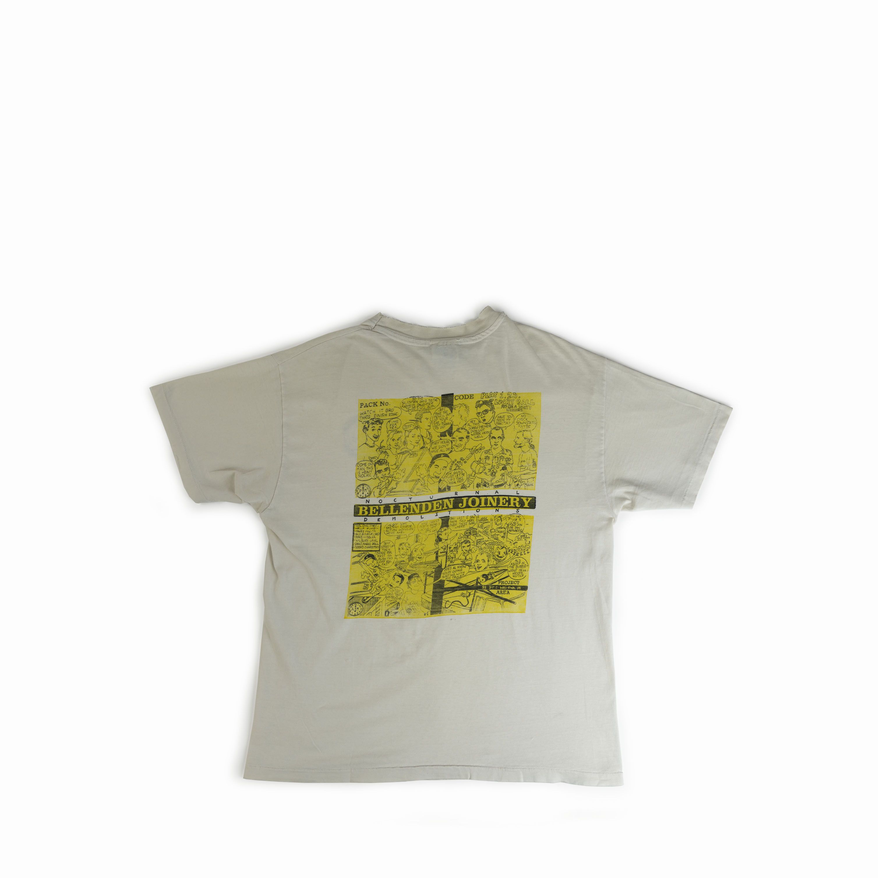 Hanes × Vintage Vintage 1990's Nocturnal Demolition Thrashed Tee Shirt Size US L / EU 52-54 / 3 - 2 Thumbnail
