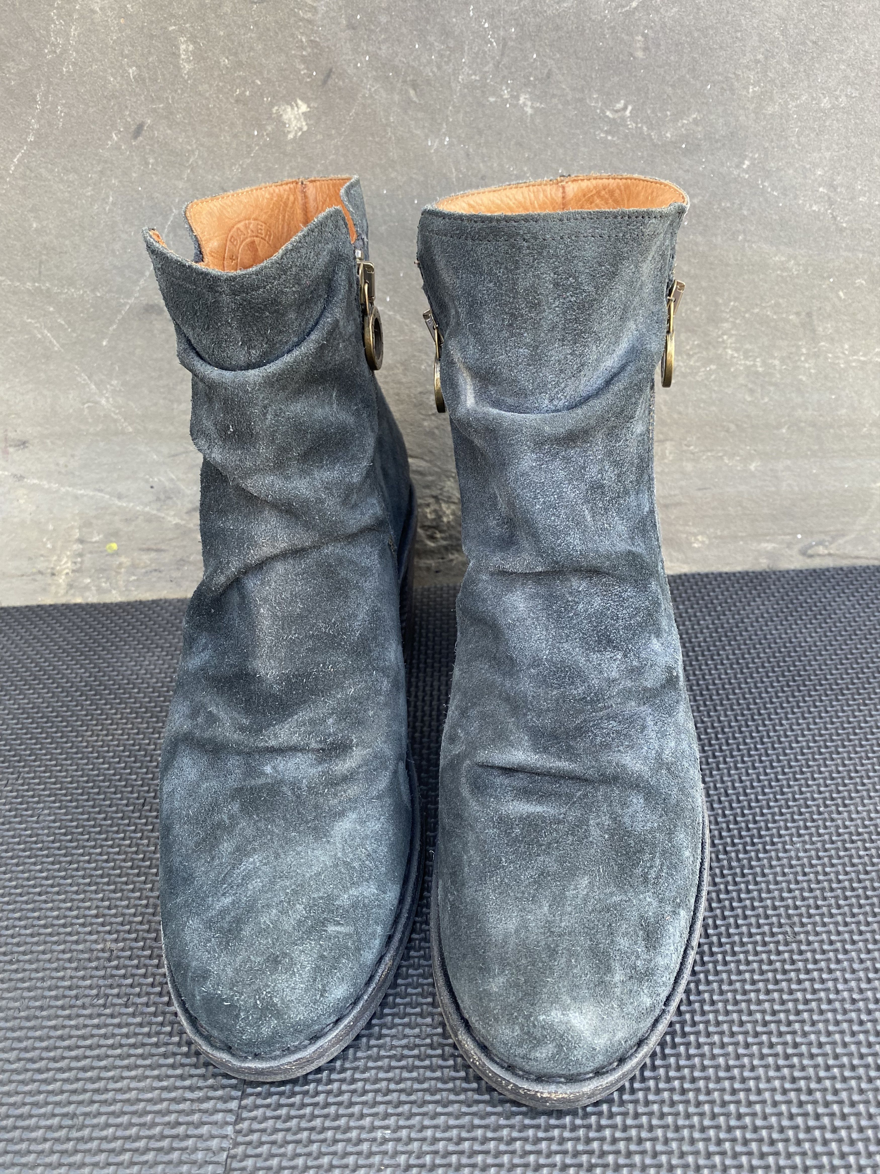 Fiorentini + Baker Fiorentini + Baker Suede Ankle Heeled Boots Buckle Booties Size US 7 / IT 37 - 3 Thumbnail