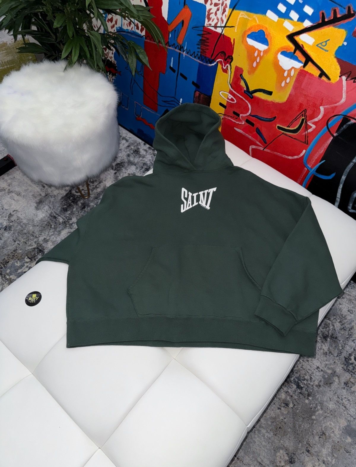 Saint michael logo hoodie wide fit